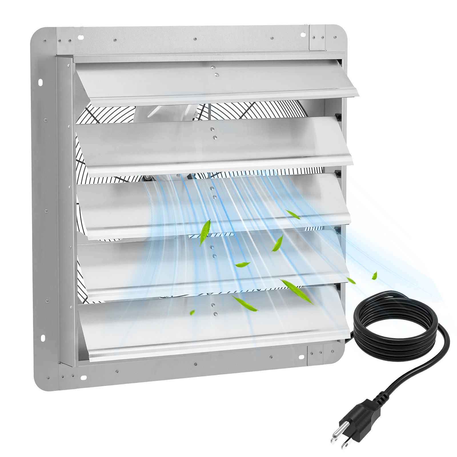 Garvee 20″ Shutter Exhaust Fan Wall Mounted Auto Shutters for Garage Attic Shed