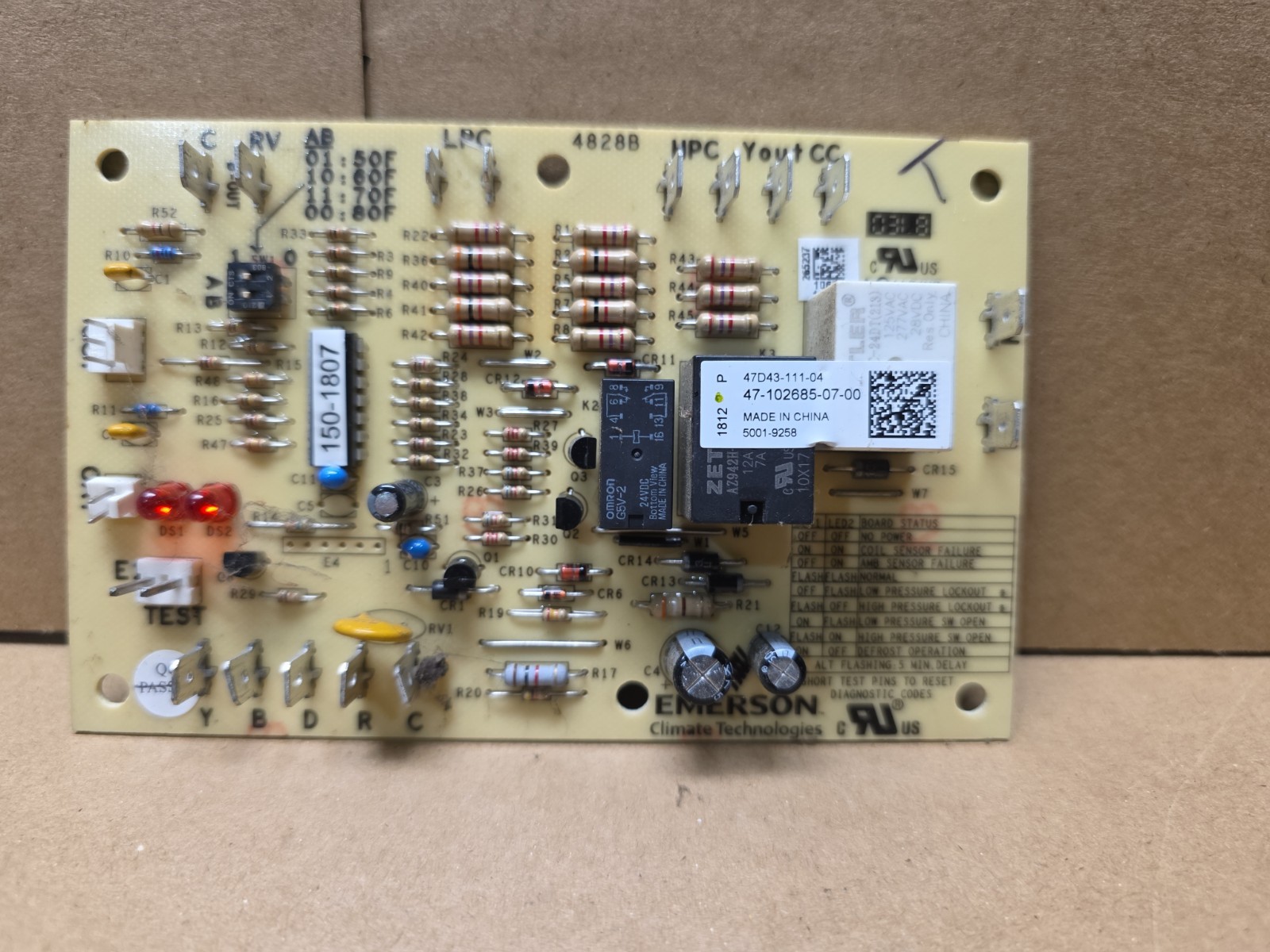 OEM RHEEM 47-102685-07-00 CONTROL BOARD HVAC USA SELLER FREE SHIPPING