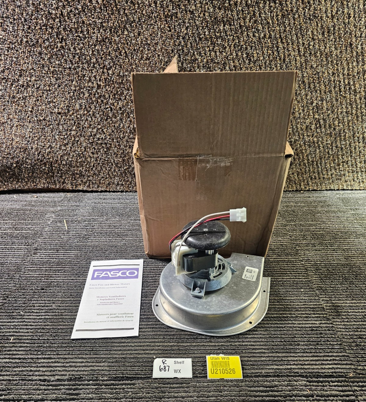 Fasco A360 2-Speed 2700 RPM 1/25 HP CW Shaded Pole Draft Inducer Motor