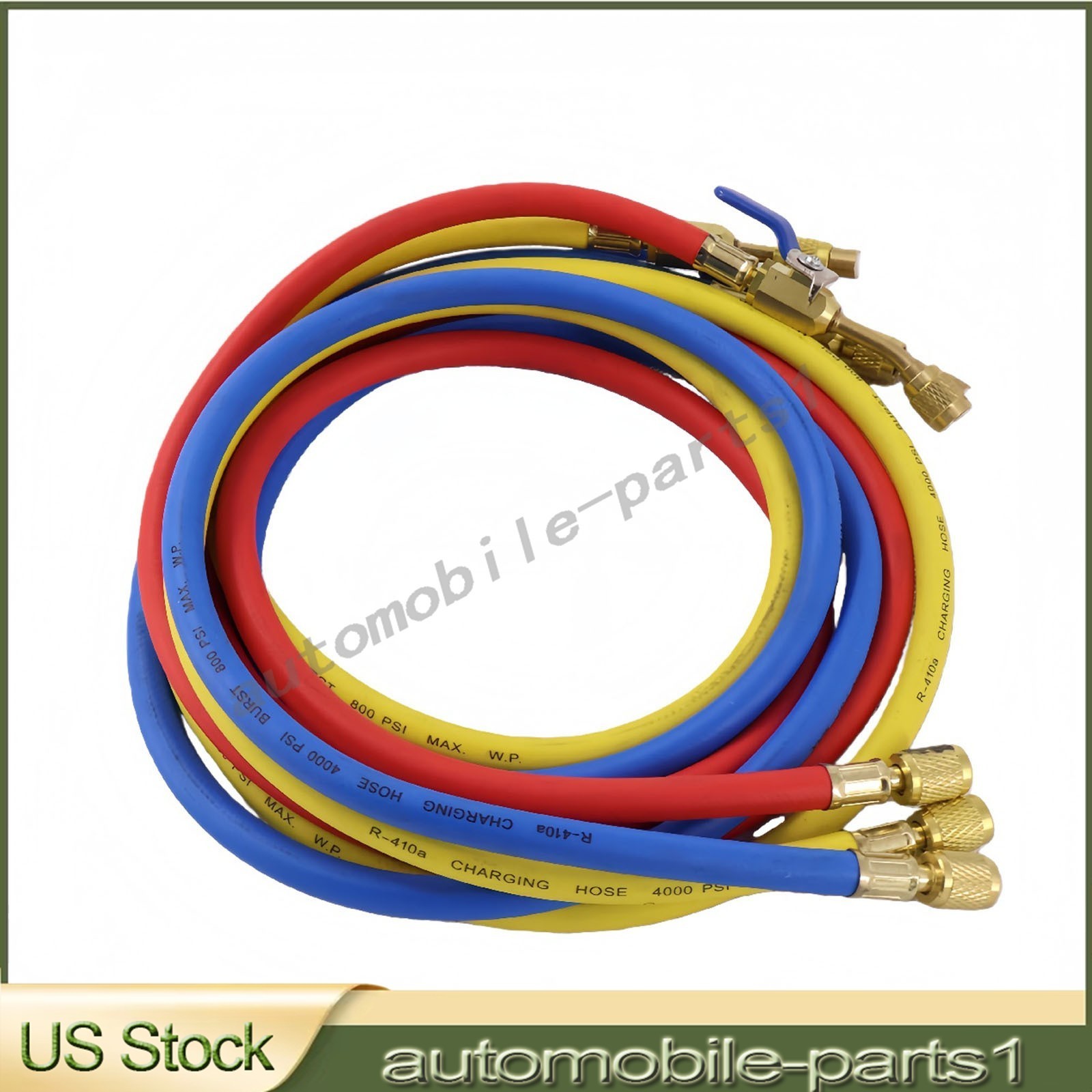 NEW For 29986 Plus II 72″ HVAC Charging Hose Set 1/4″ (3-Pack) USA