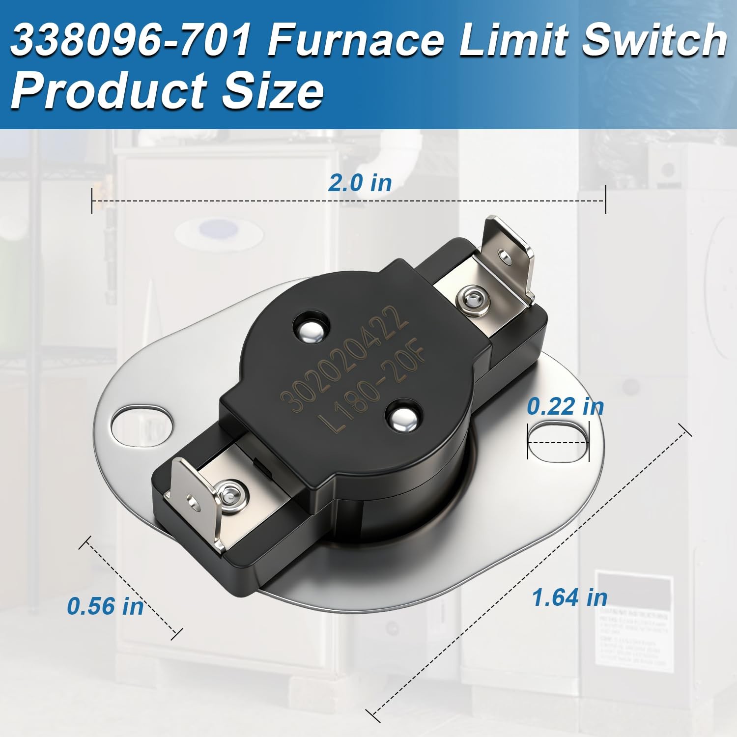 Furnace Limit Switch L180-20F Auto Reset for Carrier HVAC Replace 338096-701