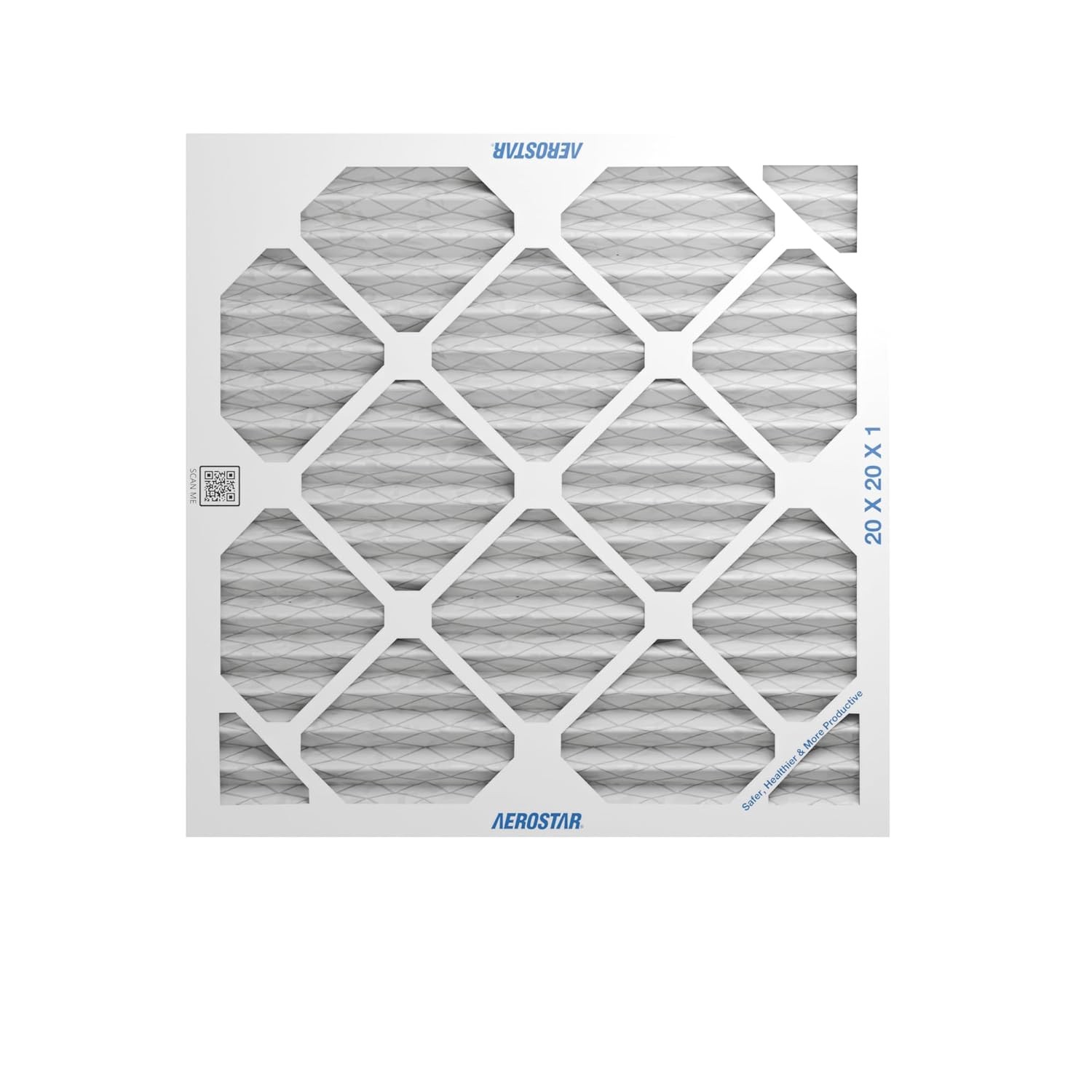 Aerostar 20x20x1 MERV 8 – 6 Count – High Efficiency Pleated HVAC, Furnace &…