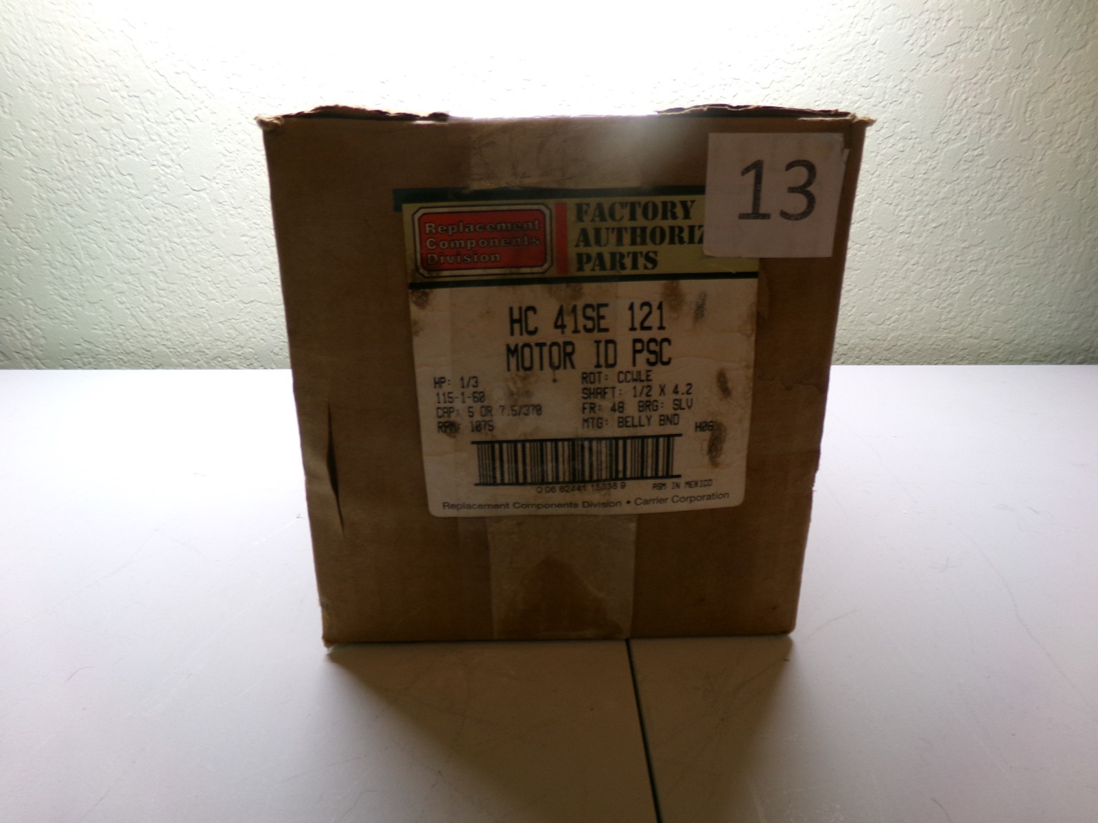 CARRIER HC41SE121 MOTOR ID PSC