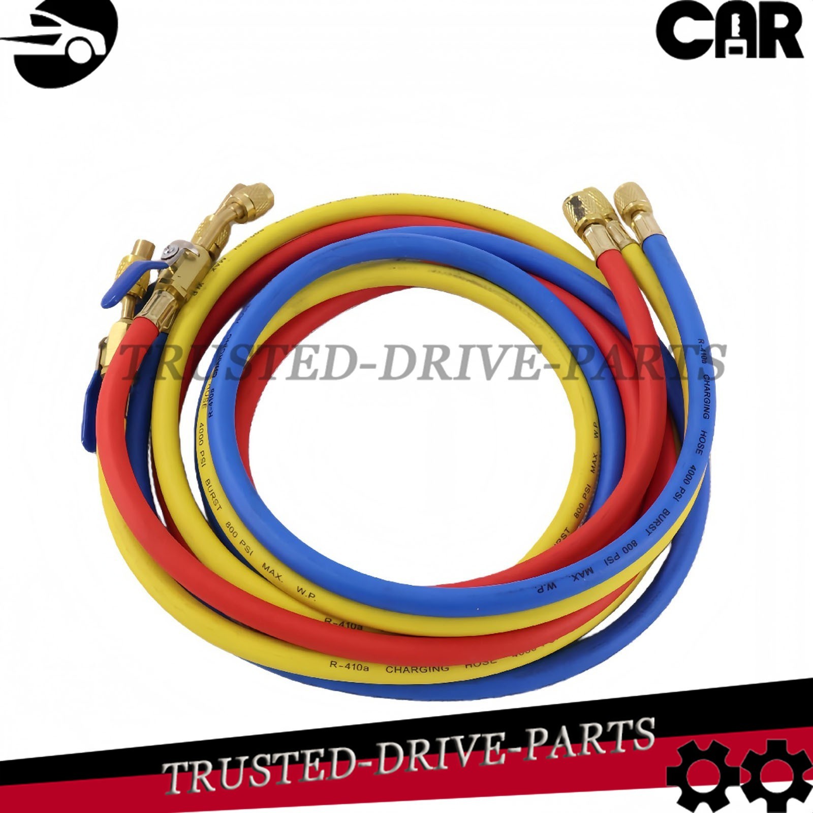 For Plus II 1/4″ Charging Hose Set 72″ Compact Ball (Pack of 3)