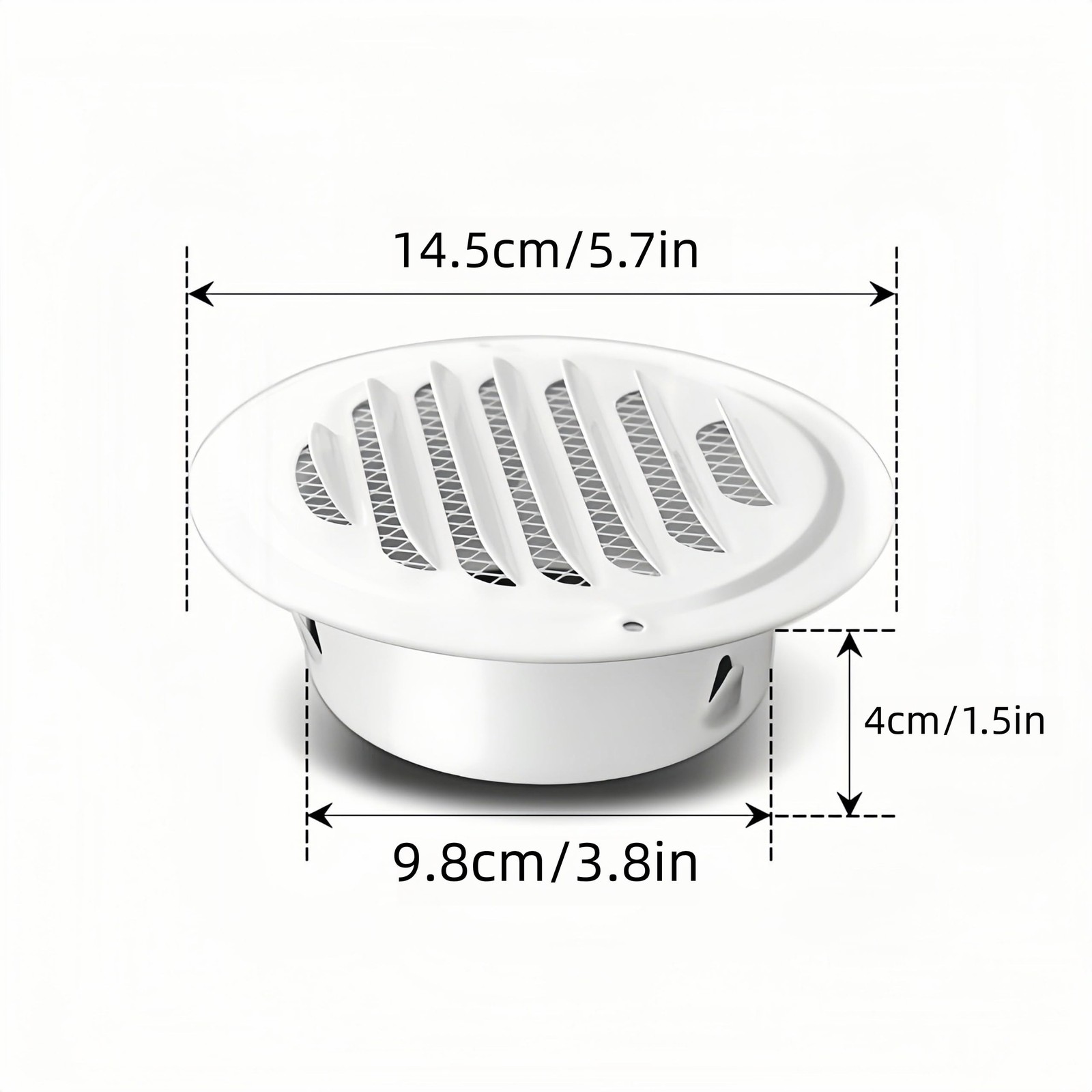 4 Inch Stainless Steel Vent Round White Soffit Vent Cover Vent Flat Duct Vent…