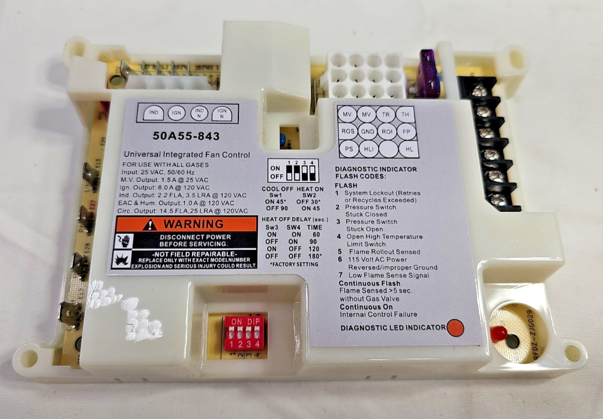 50A55-843 Furnace Control Board, Replace for White Rogers 50A55-843 Board