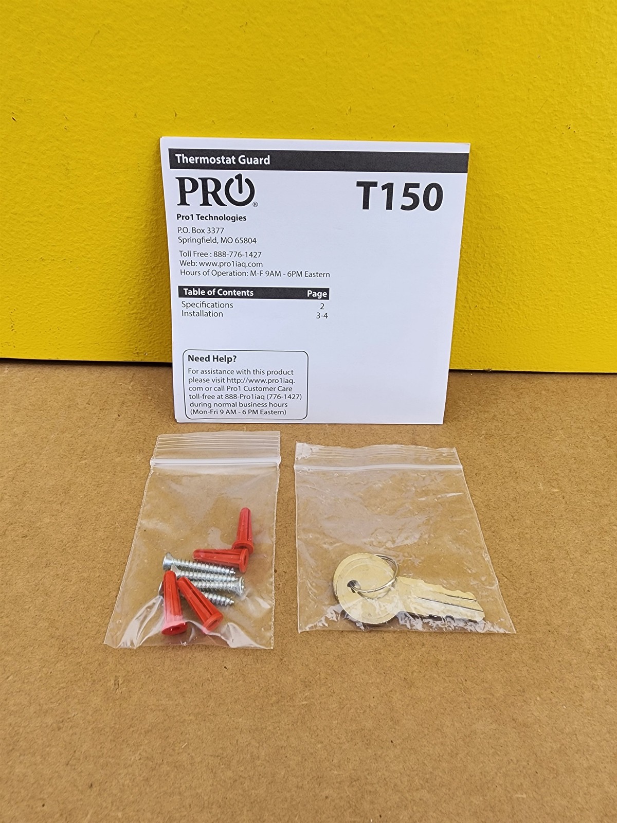 NEW PRO1 IAQ T150 Plastic Locking Thermostat Guard, 5.5″ H x 7.25″ W x 2.5″ D