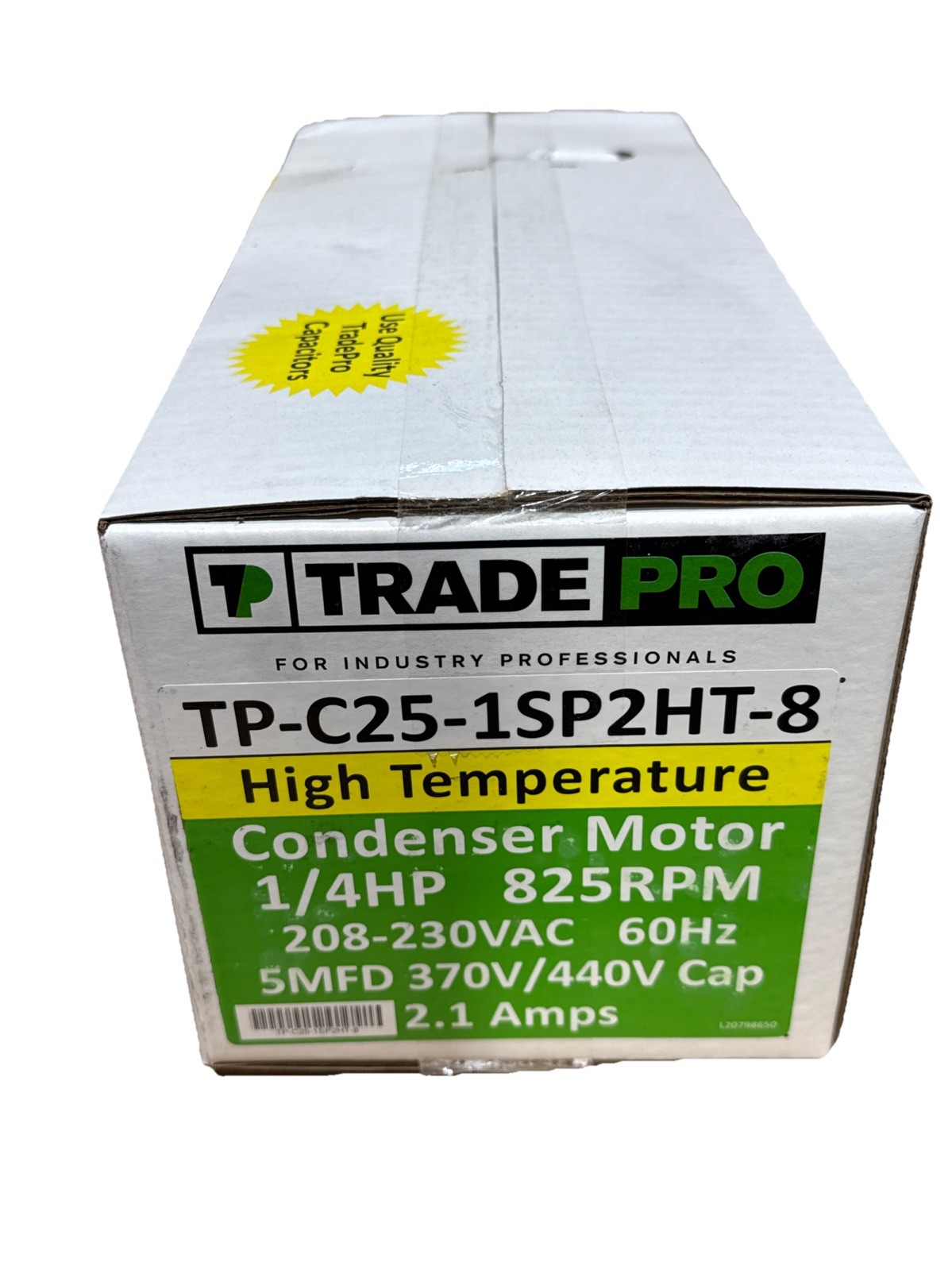 TRADEPRO TP-C25-1SP2HT-8 Condenser Motor 1 Speed, 825 RPM, 208-230 Volt, 1/4 HP
