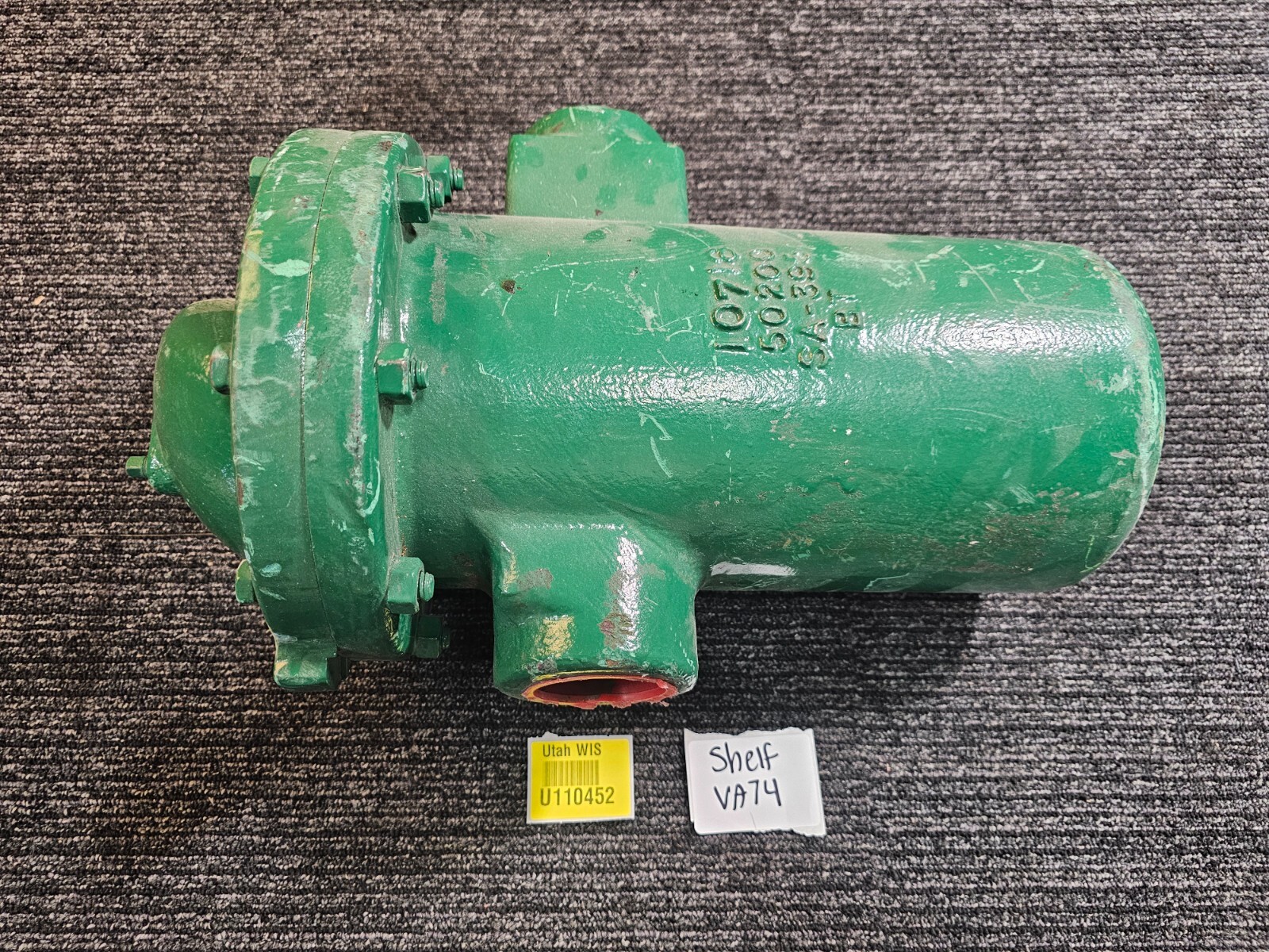 R.P Adams Co Inc. Gas Pipe Line Filter 10718 50200 SA-395, Green Painted finish