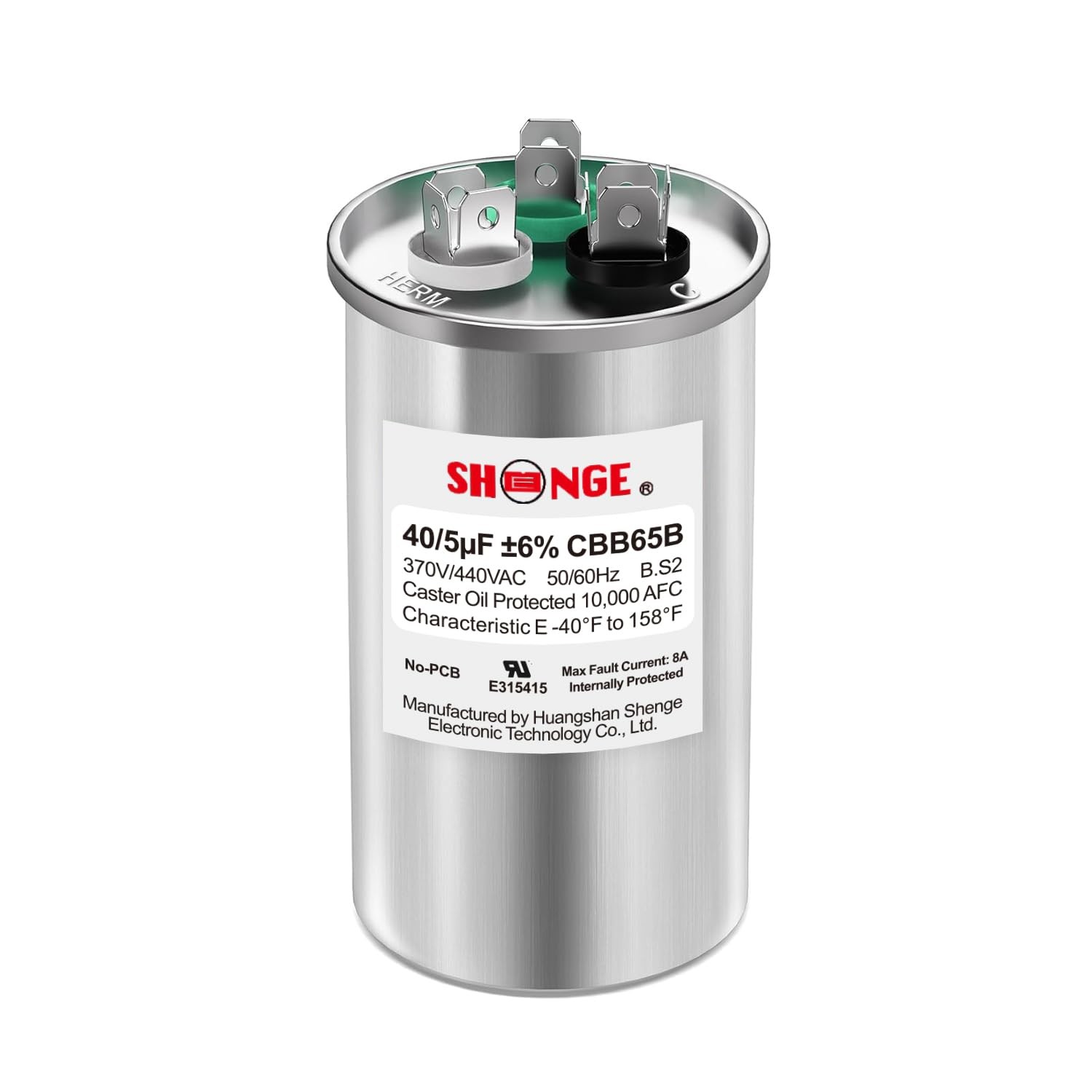 40+5uF 40/5 MFD ±6% 370V/440V CBB65B AC Capacitor, Dual Run Round Capacitor…