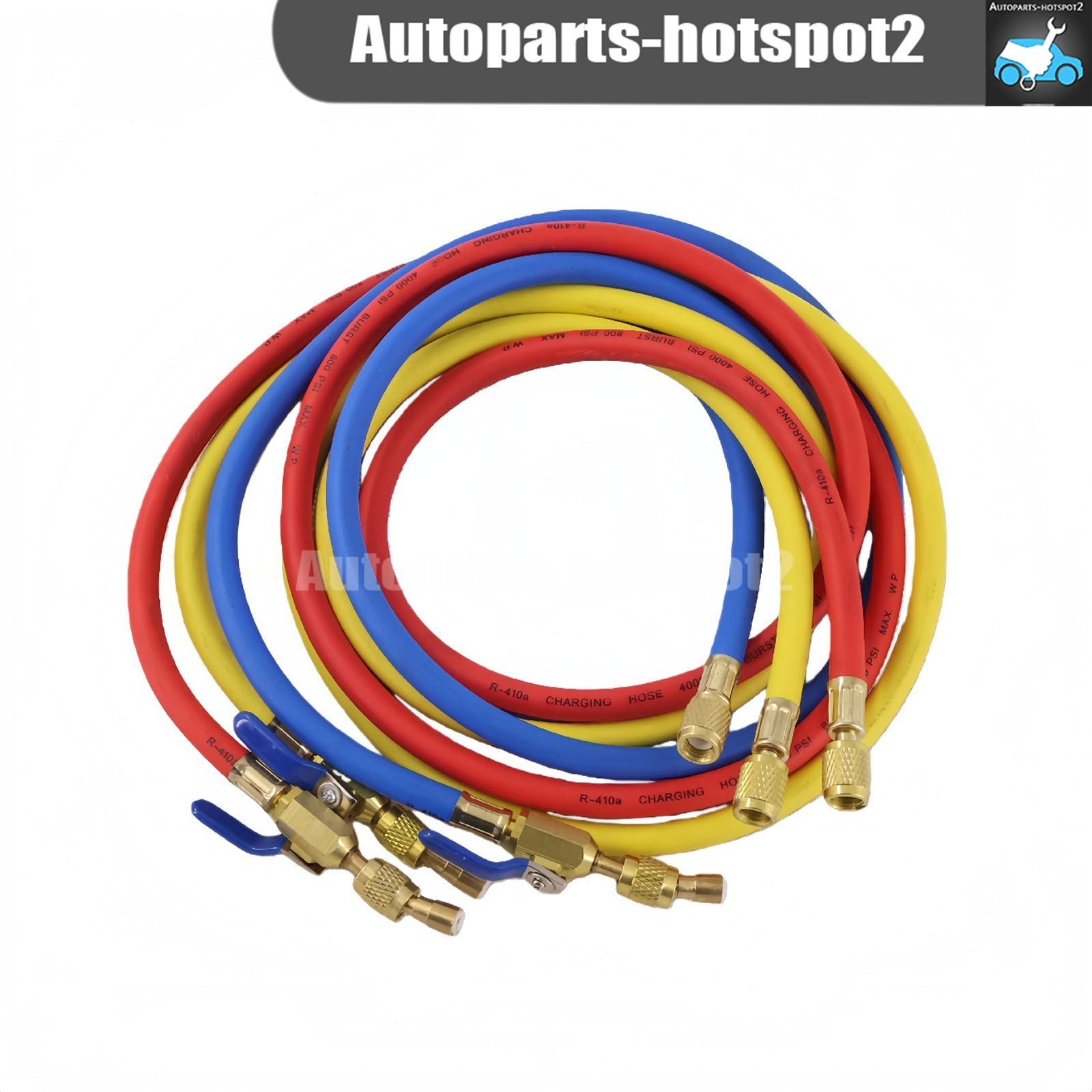 NEW For 29986 Plus II 72″ HVAC Charging Hose Set 1/4″ (3-Pack)