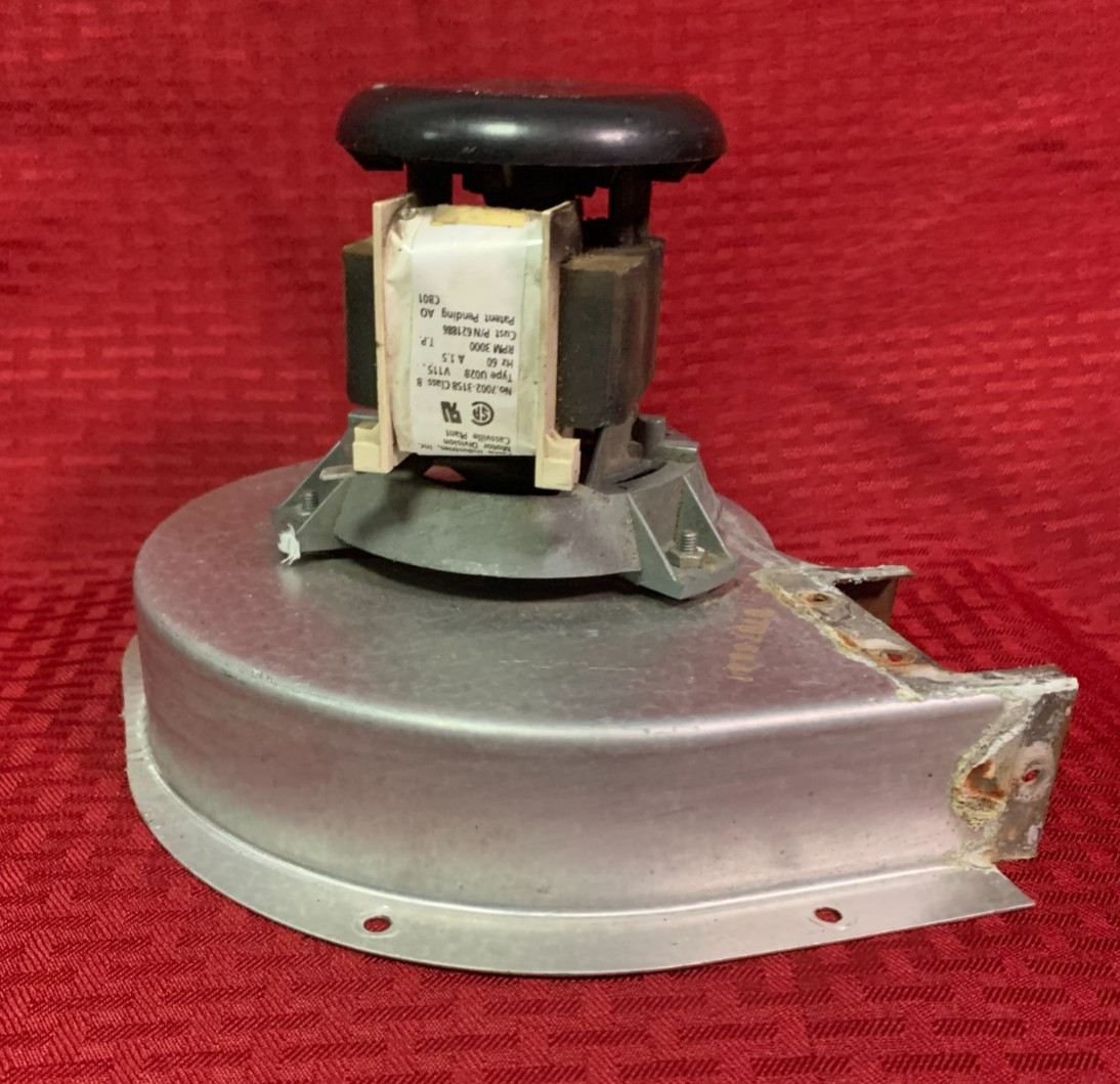 Inducer Blower Motor 70023158 Assembly. Motor, Squirrel cage and housing.