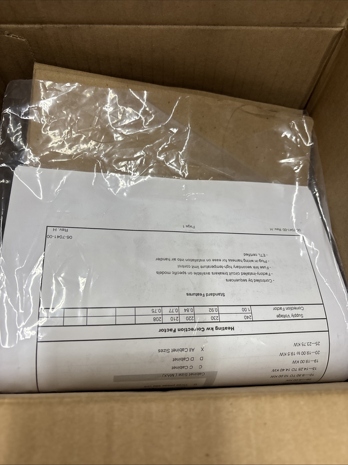 Goodman HKTSN10X1 10 kW 208/240V Electric Heat Kit without Circuit Breaker