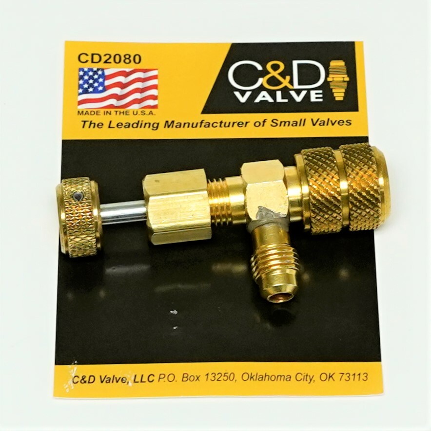 C&D Valve 5/16″ Male Flare Compact Thumbscrew Core Depressor CD2080