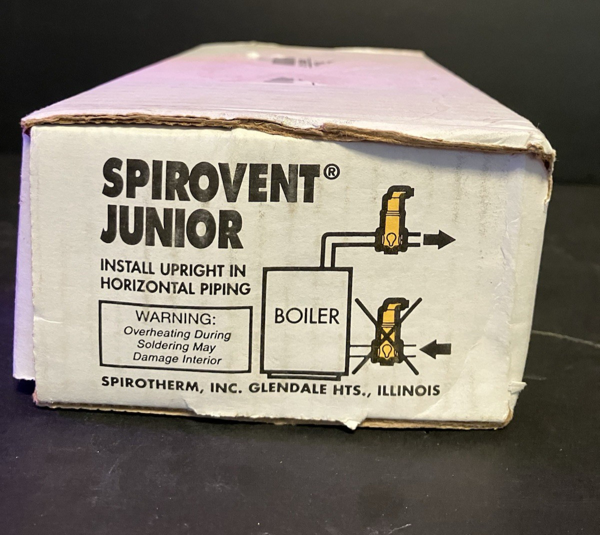 NOS Spirovent Junior 3/4″ Sweat Air Eliminator Spirotherm VJS075 Brass Hydronic