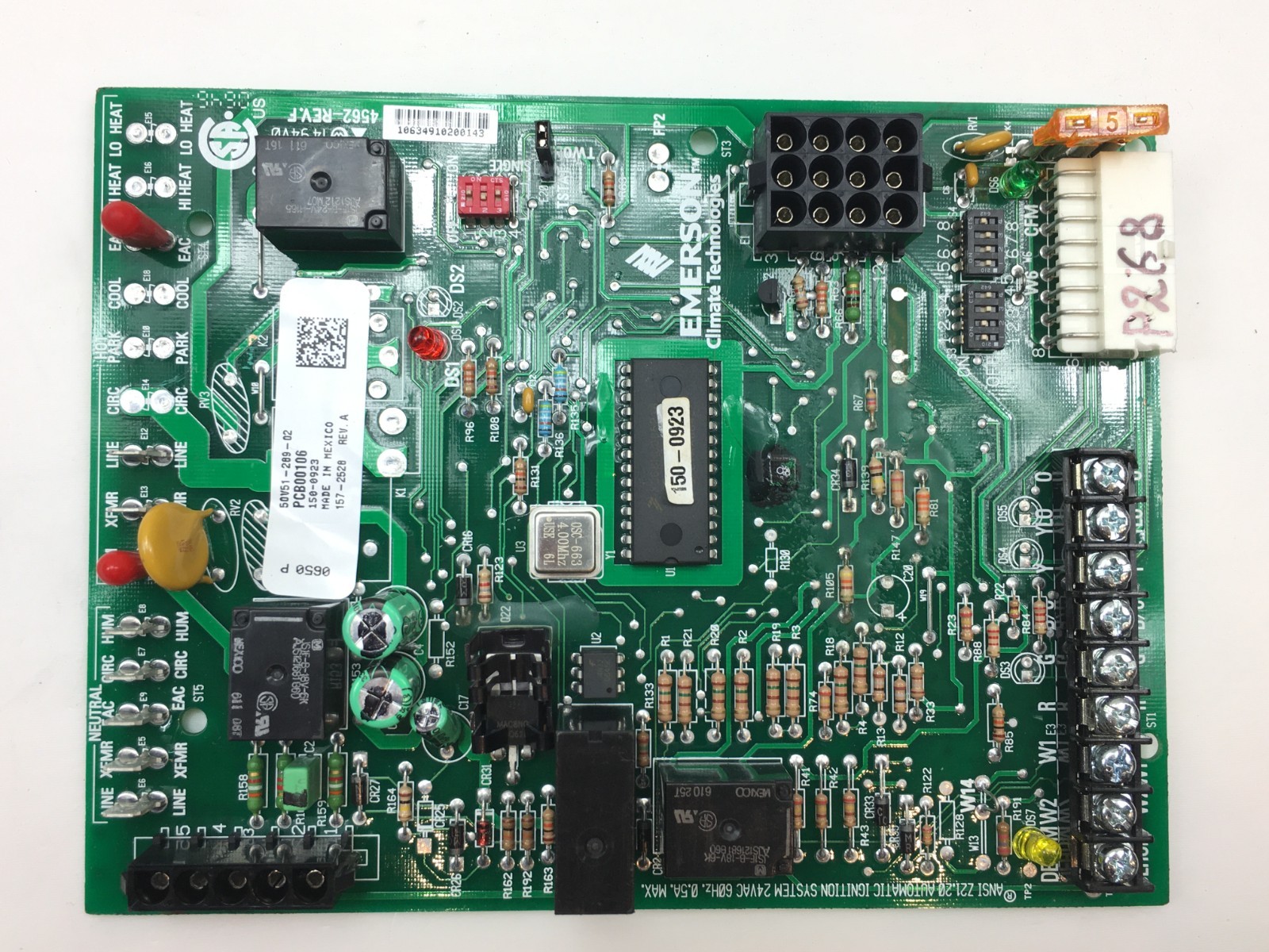 Goodman Amana 50M51-289-02 Furnace Control Circuit Board PCB00106 used #P268