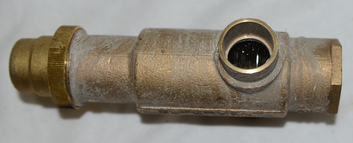 Honeywell PV100S 1 Inch NPT Supervent Bronze Body Sweat Connections