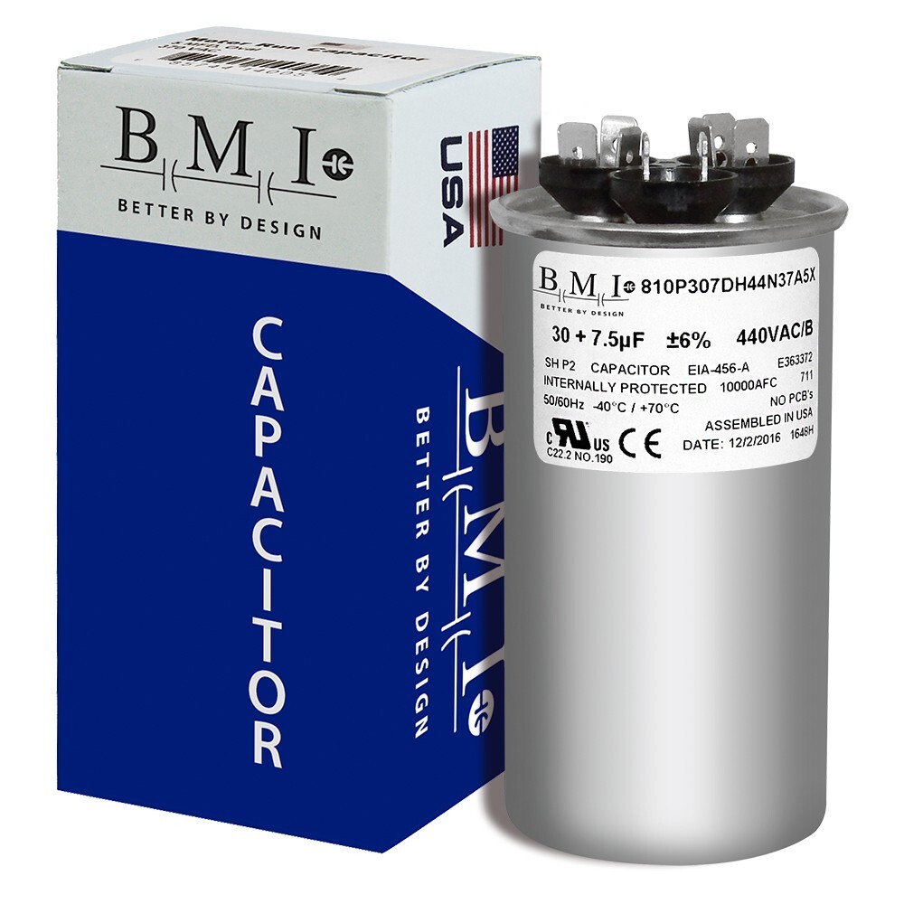 30/7.5 uf MFD 370 440 VAC Capacitor replaces GE Genteq Capcom C33075R C43075R
