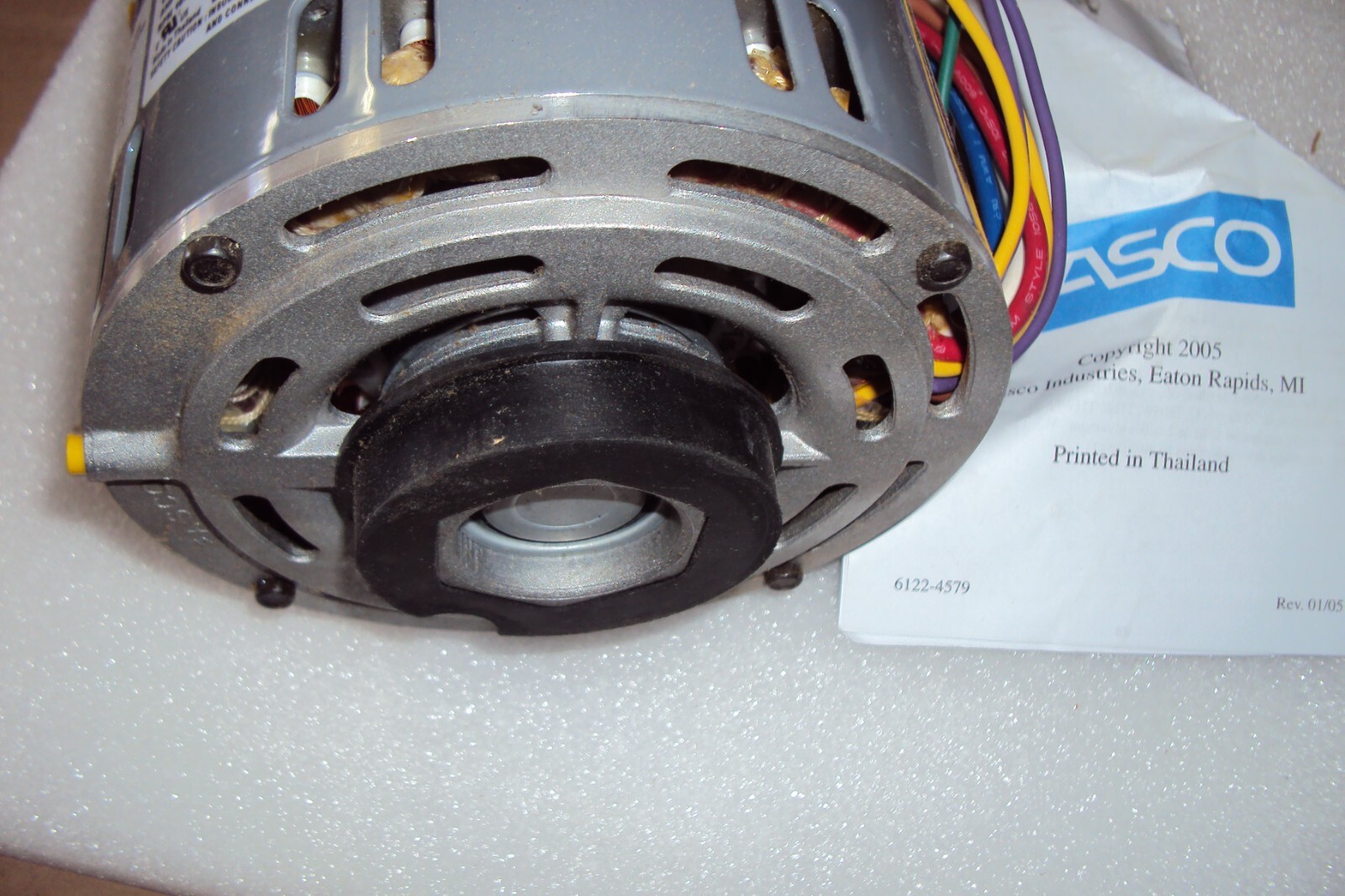 FASCO D721 Direct Drive Blower Motor: 1/4,1/5,1/6 HP ,Open Air-Over, 115 V,3 SP