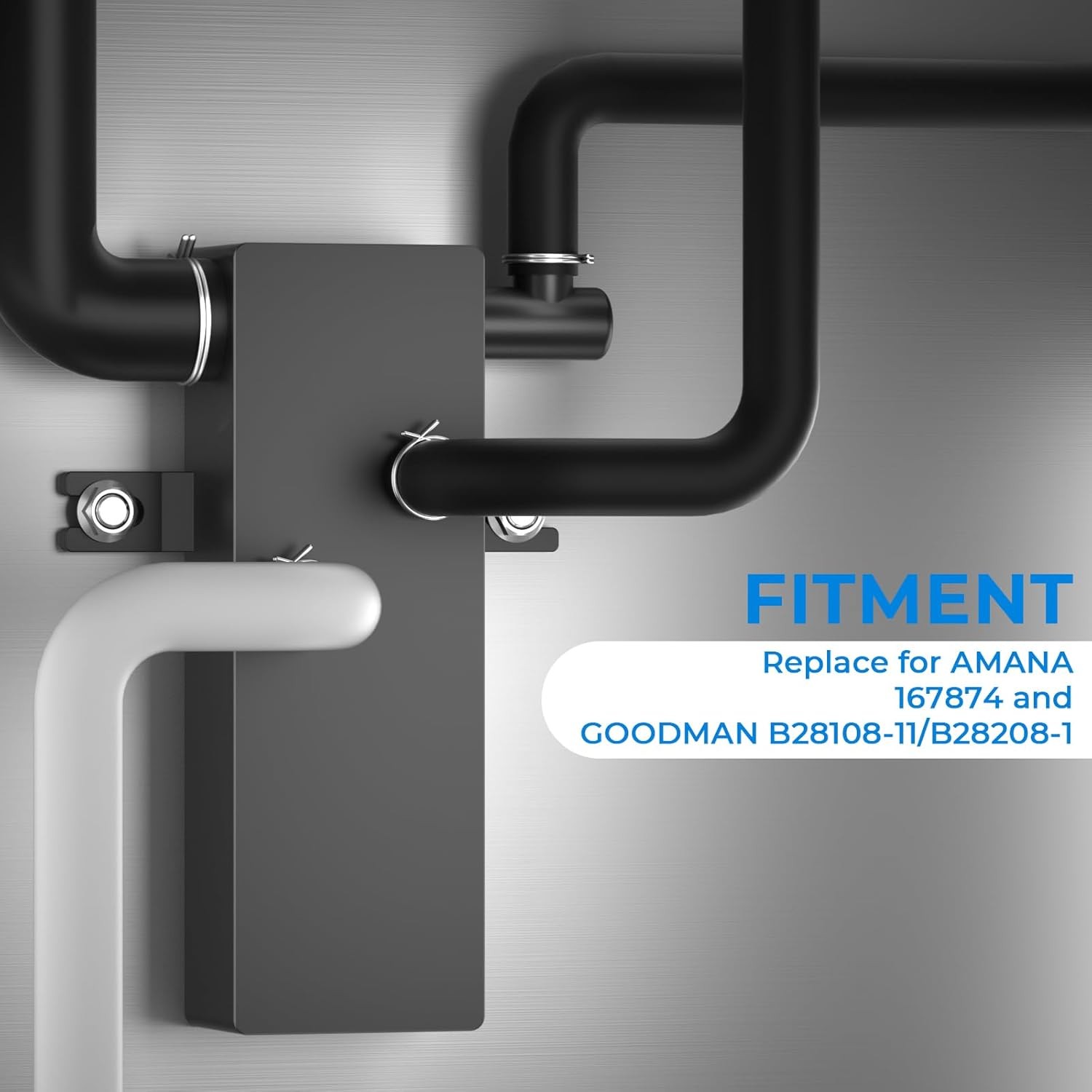 For GOODMAN B28108-11 AMANA 167874 Drain Trap Fits Air Conditioner Furnace Black