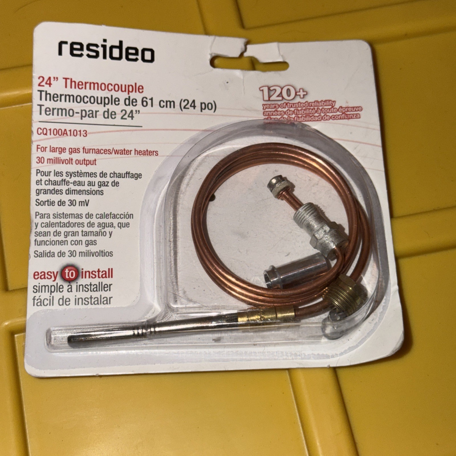 CQ100A1013/U 24-Inch Replacement Thermocouple for Gas Furnaces, Boilers and W…