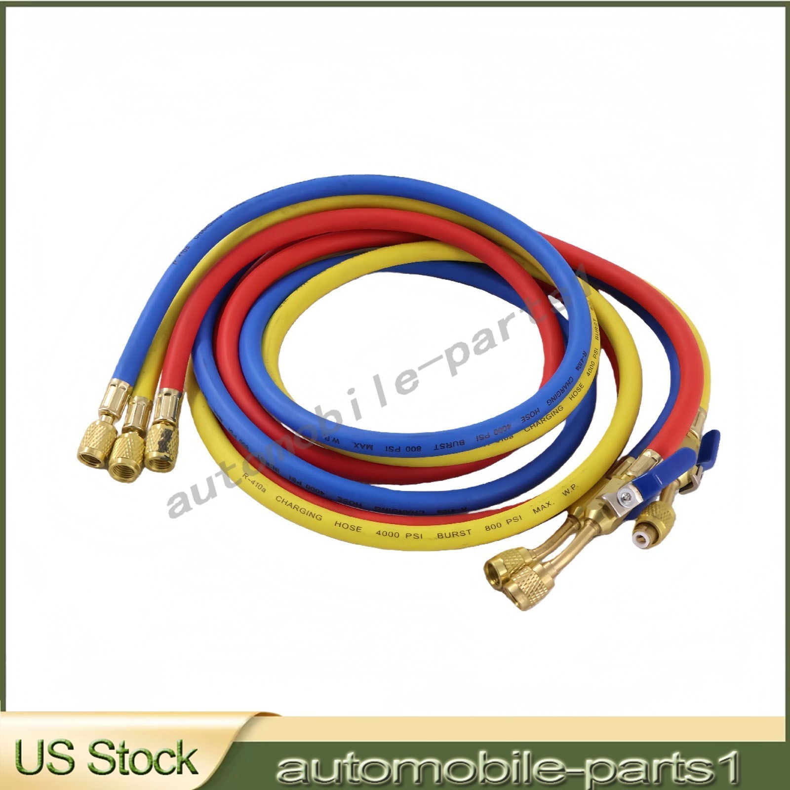NEW For 29986 Plus II 72″ HVAC Charging Hose Set 1/4″ (3-Pack) USA