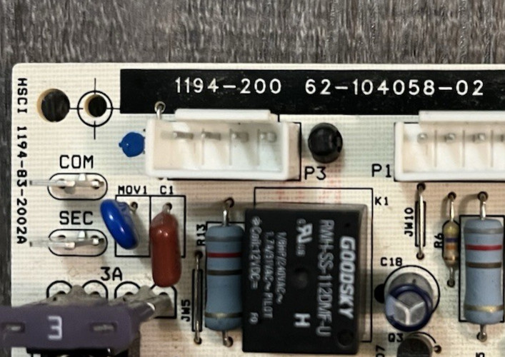 1194-200 White Rodgers EMERSON Furnace Control Circuit Board 62-104058-02
