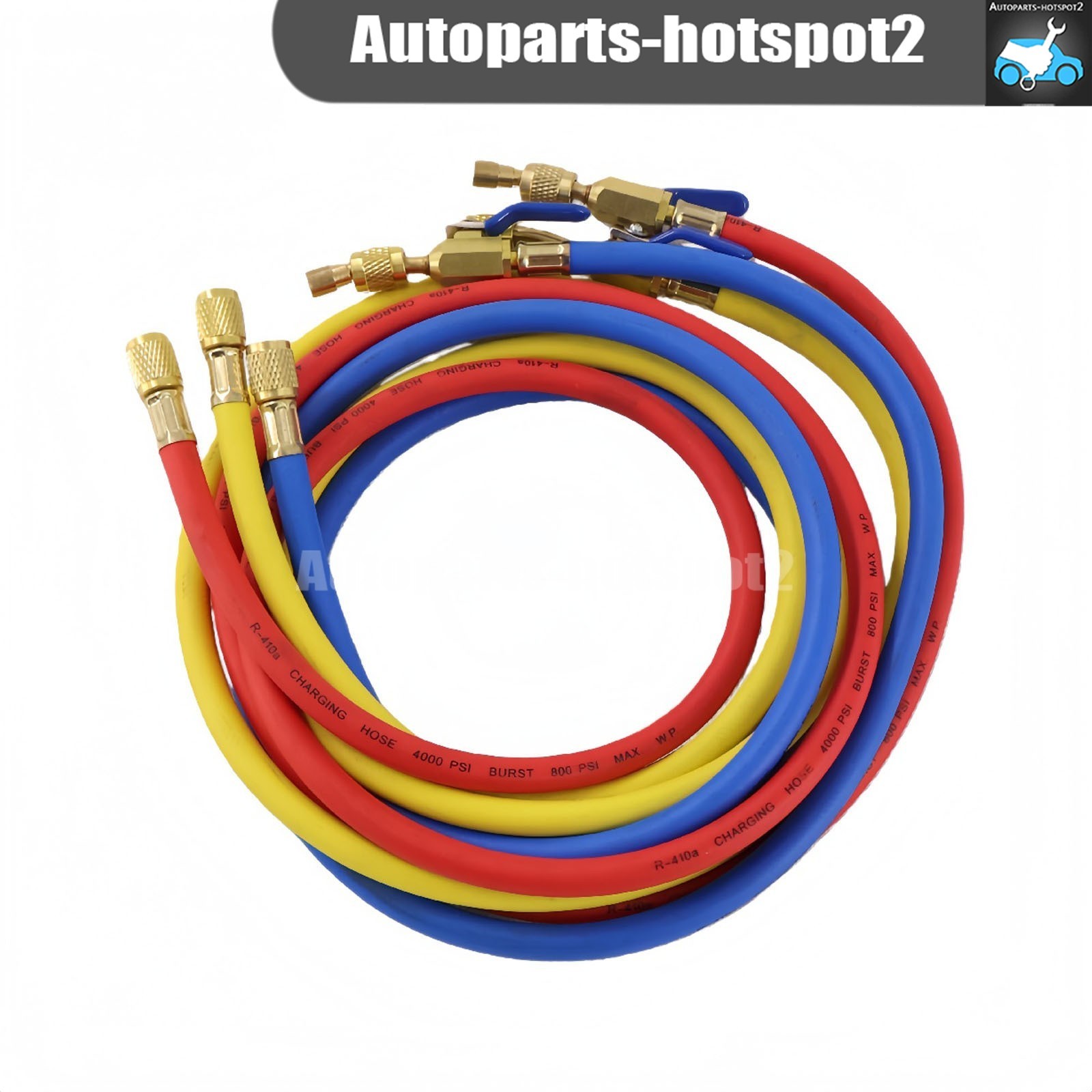 NEW For 29986 Plus II 72″ HVAC Charging Hose Set 1/4″ (3-Pack)