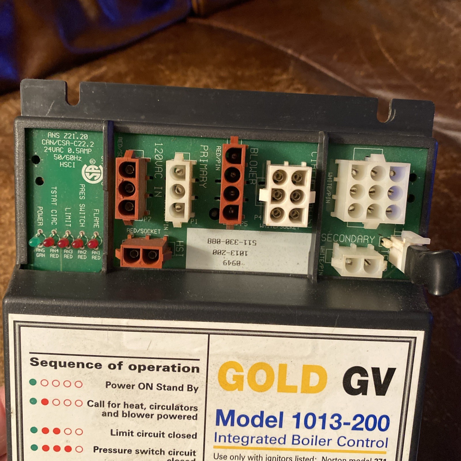 Weil McLain 1013-200 Gold GV Integrated Boiler Control Board 511-330-088 Tested