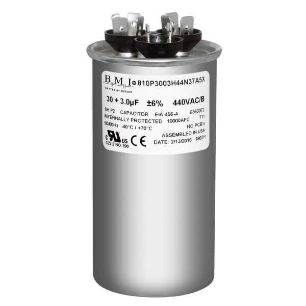 30/3 uf MFD 370 440 VAC Run Capacitor replaces GE Genteq Capcom C3303R C4303R