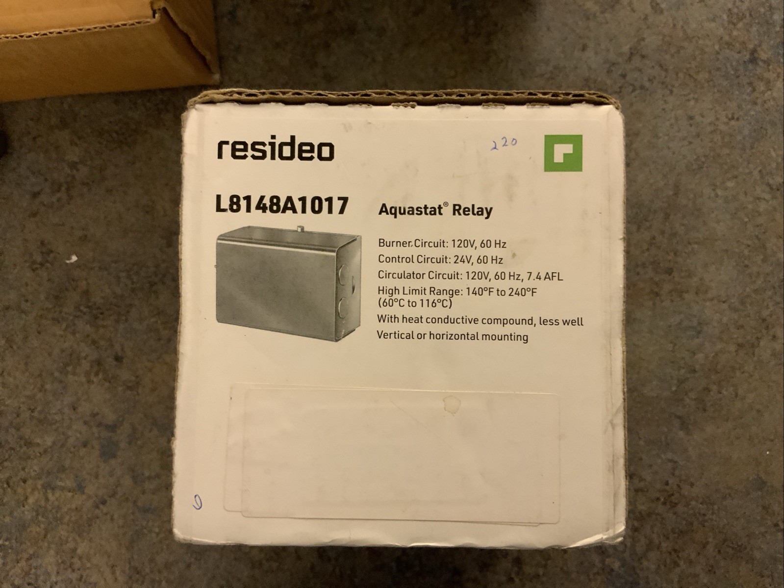 RESIDEO AQUASTAT RELAY L8148A1017