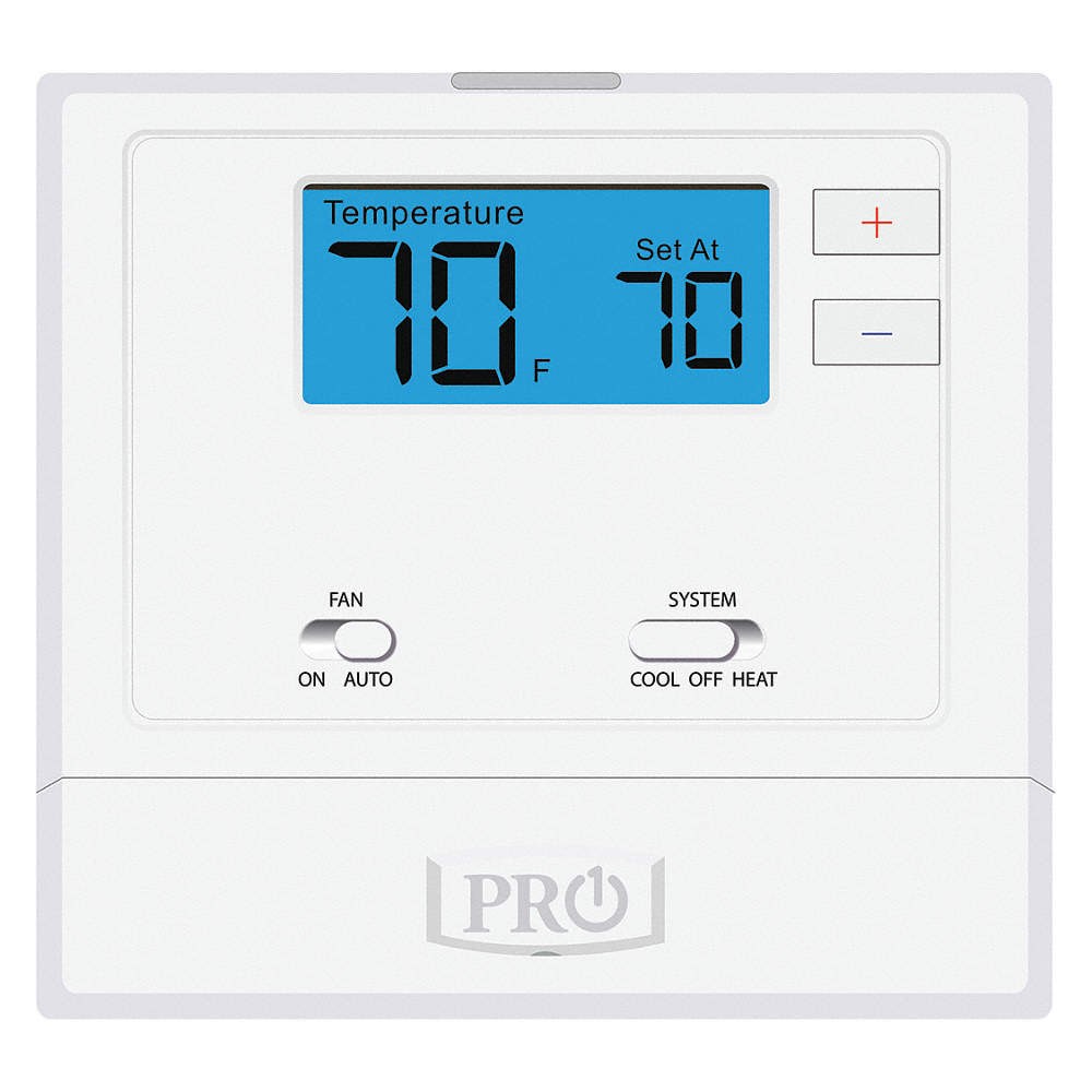 PRO1 IAQ Low Volt NP Digital Tstat H or C,Wired 45KE98