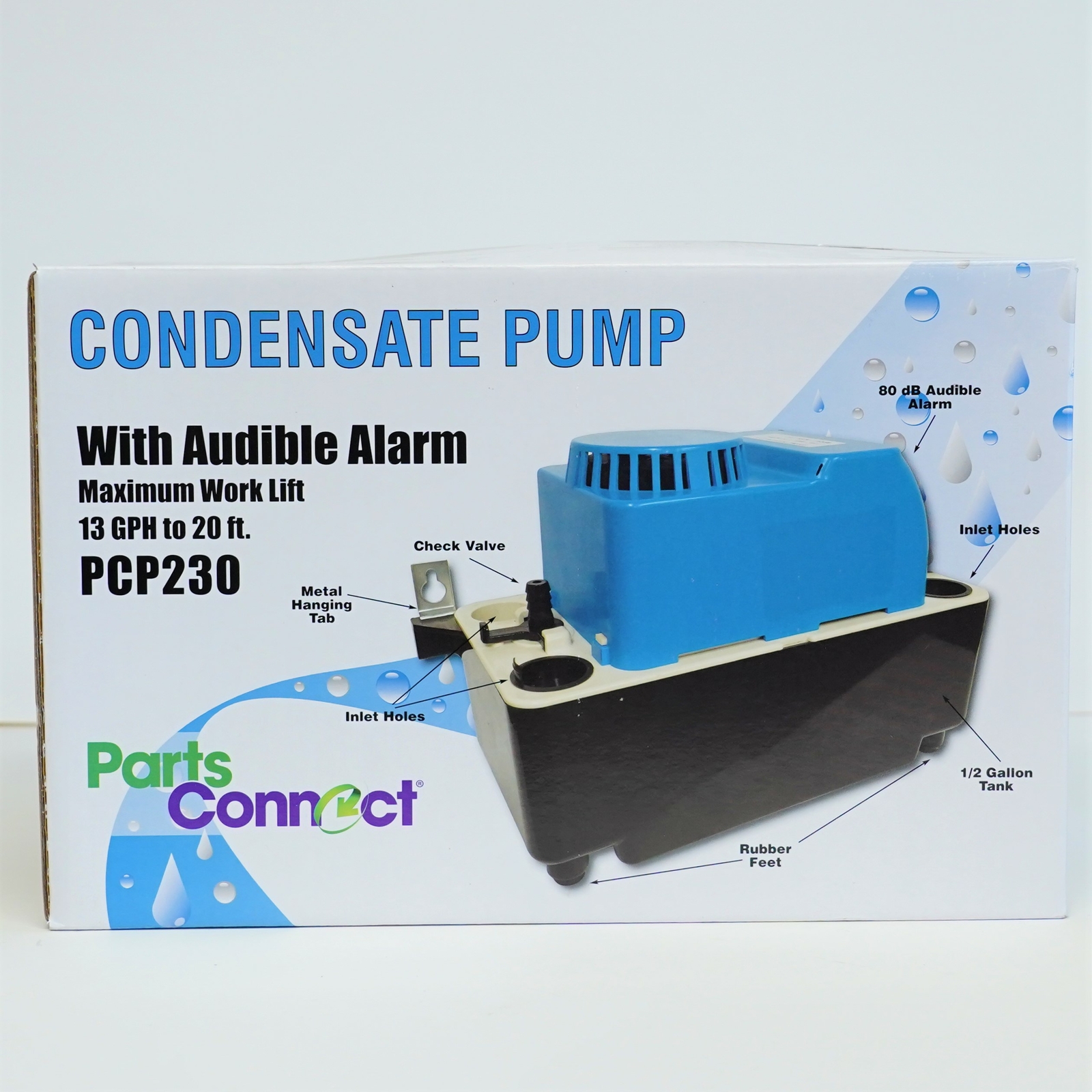 Air Conditioning 230 VOLT Condensate Pump with Safety Switch and Alarm 20 Lift