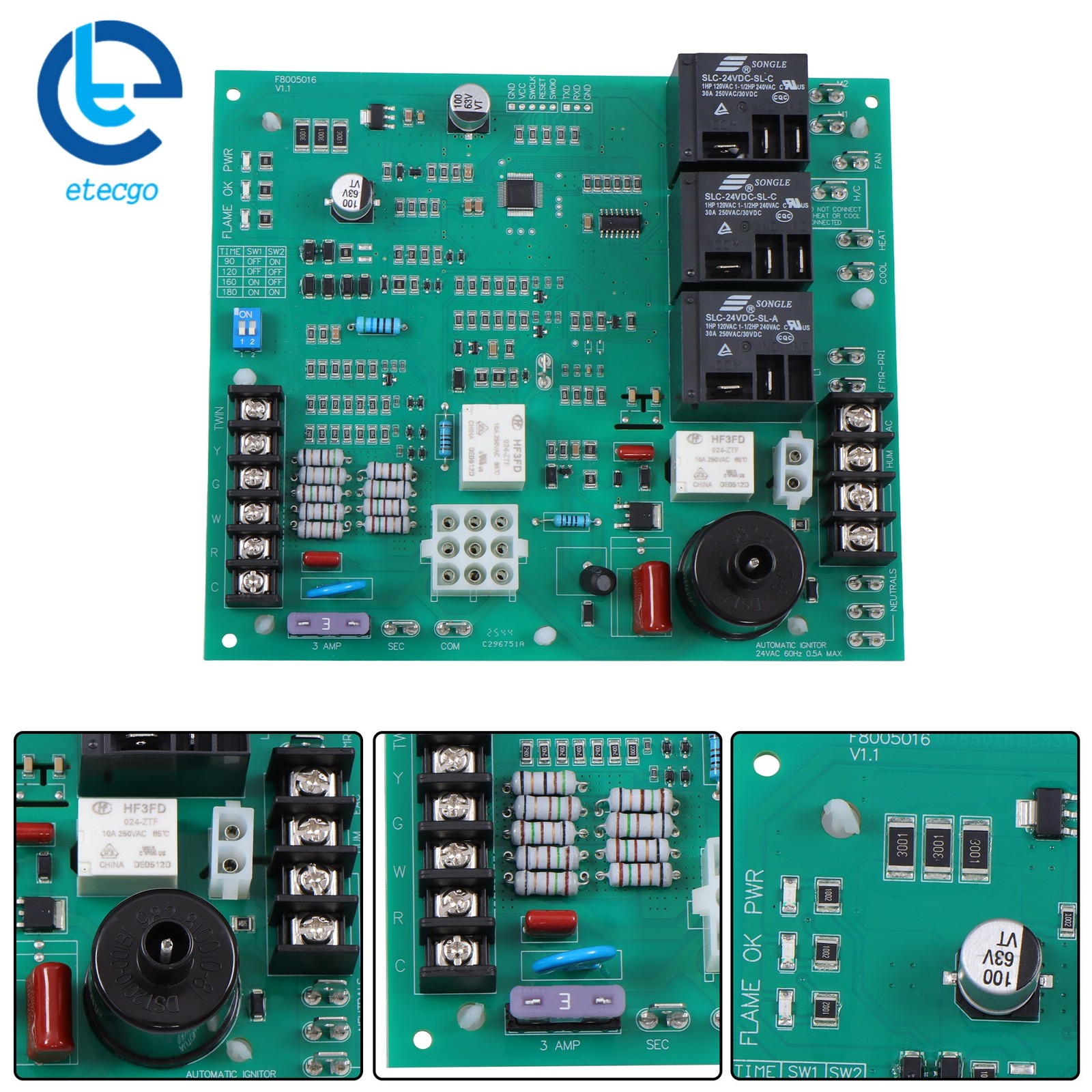 ICM292 Furnace Control Board 62-24140-02 62-24140 Circuit Board Ignition Control