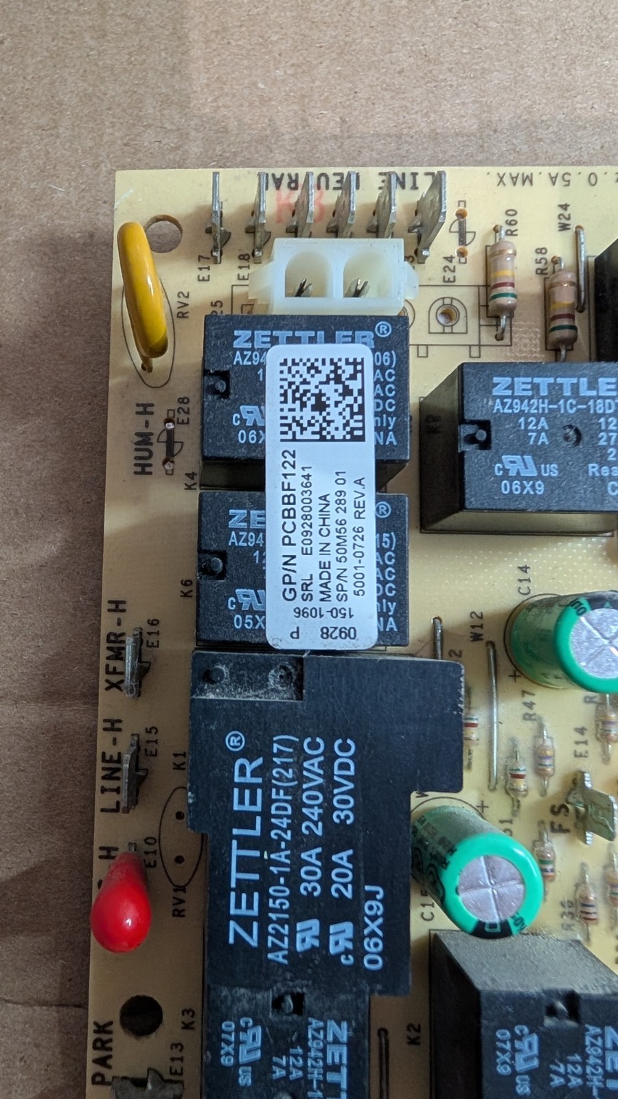 Emerson Control Circuit Board PCBBF122 150-1096 E0928003641 50M56 289 01 Tested