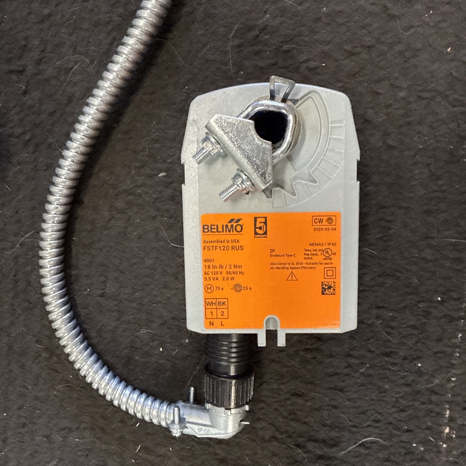 BELIMO FSTF120 RUS Fire Smoke Actuator, Plus Ruskin EFL250 EZ/High Limit
