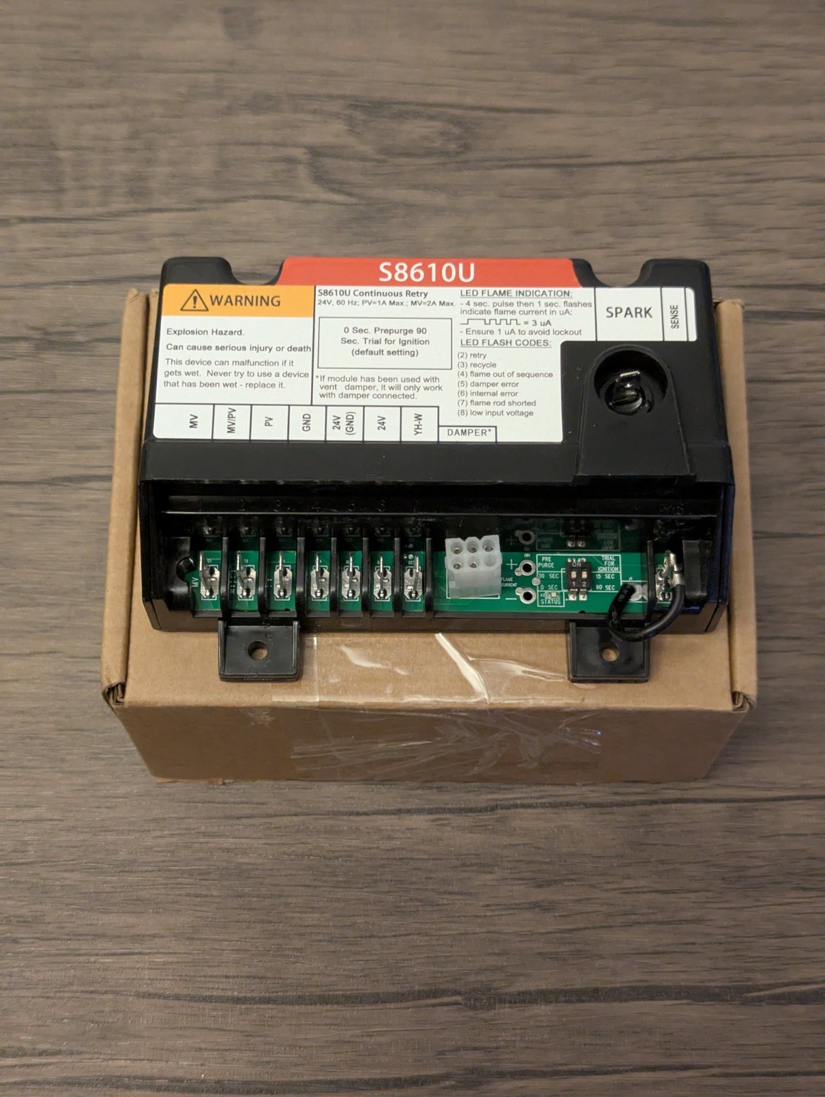 Honeywell S8610U Universal Intermittent Pilot Gas Ignition Control 24V Furnace