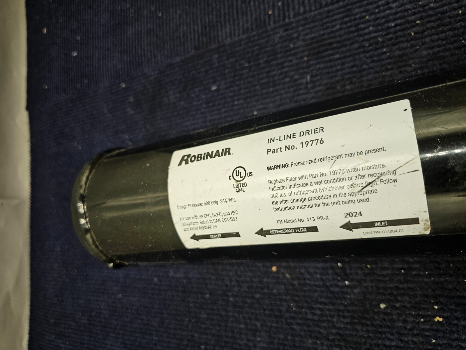 ROBINAIR 19776 Replacement Filter In-Line Drier For 17800B & 17800C