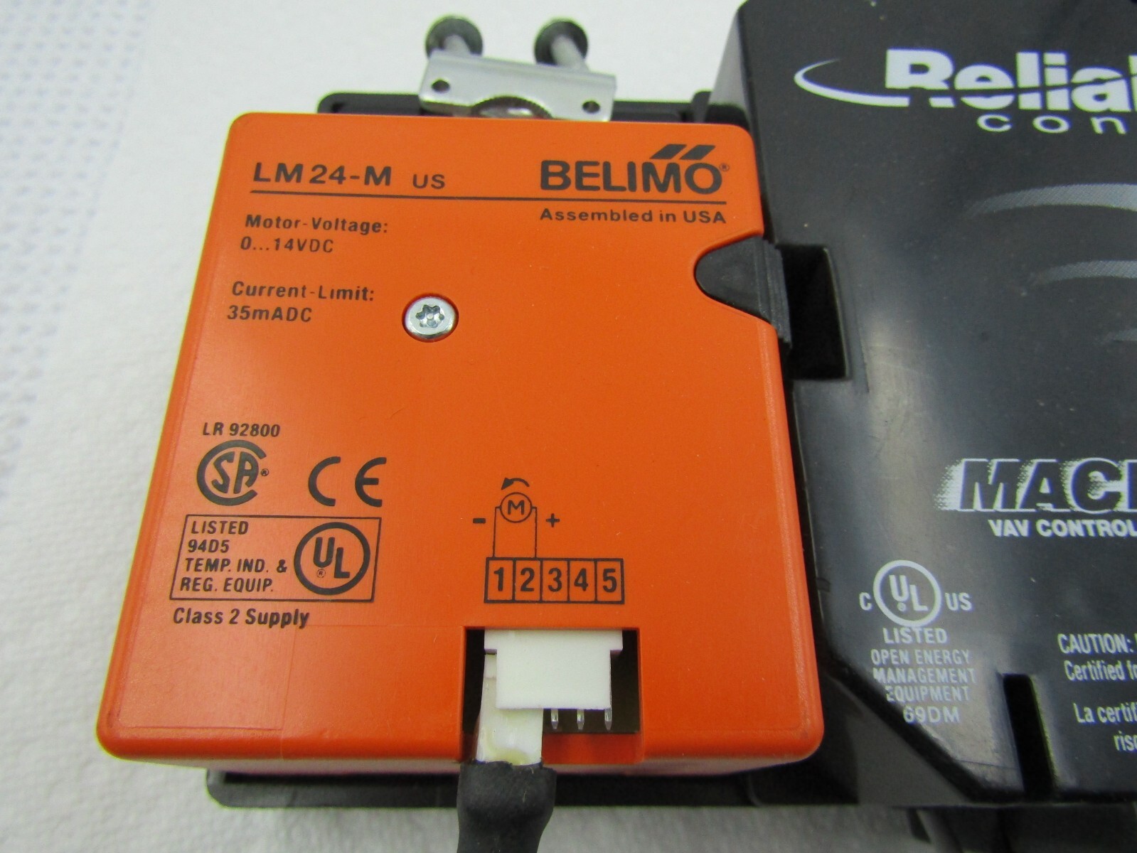Reliable Controls Mach Air VAV Controller Belimo Actuator
