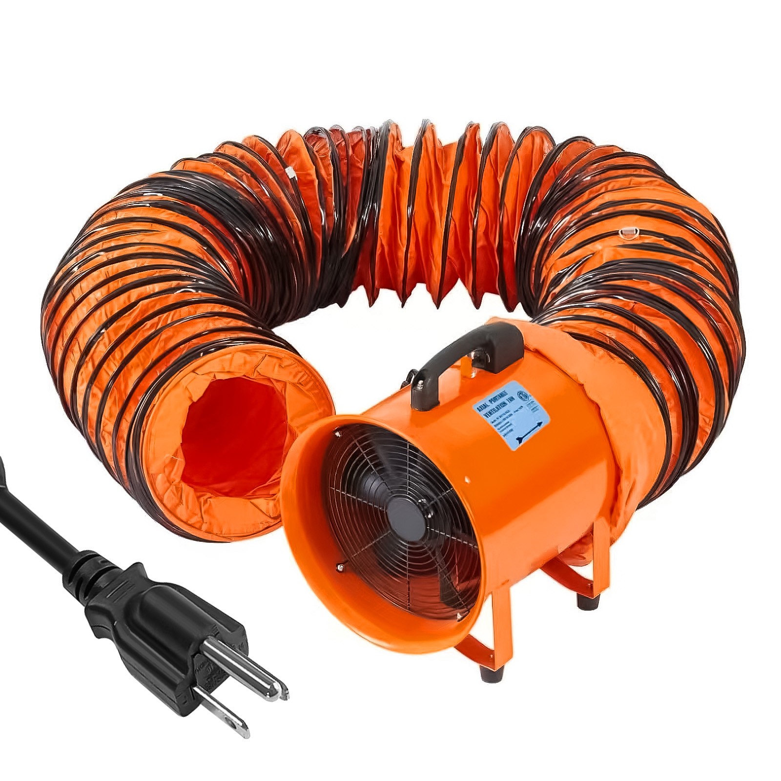 GRAVEE 12/16 Inch Heavy Duty Utility Blower Exhaust Fan w/ 16.4/32.8FT Duct