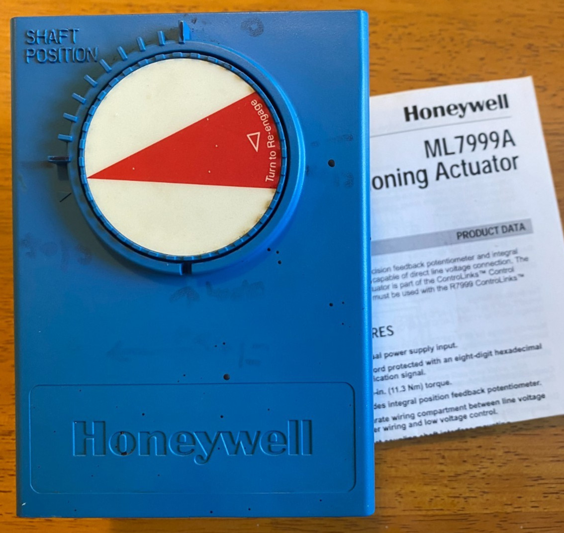 Honeywell ML7999A2001 Universal Positioning Actuator for R7999 controller
