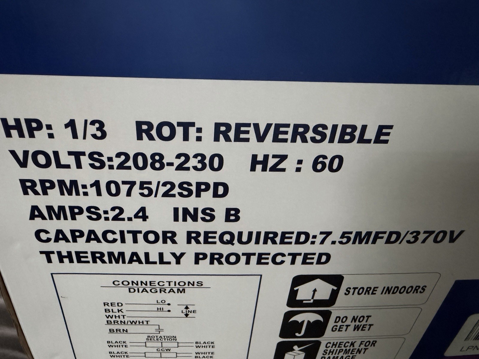 5KCP39GGP993AS 1/3HP Furnace Blower Motor Replace GE Dayton Goodman Genteq Amana