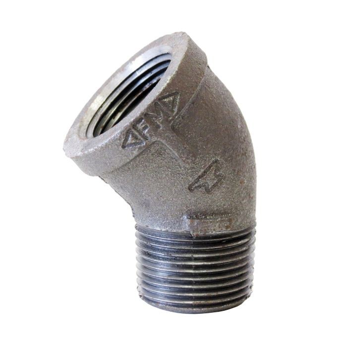 ANVIL 0311027809 45 DEG ELBOW 1-1/4″ Malleable Iron 150 PSI FNPTxMNPT