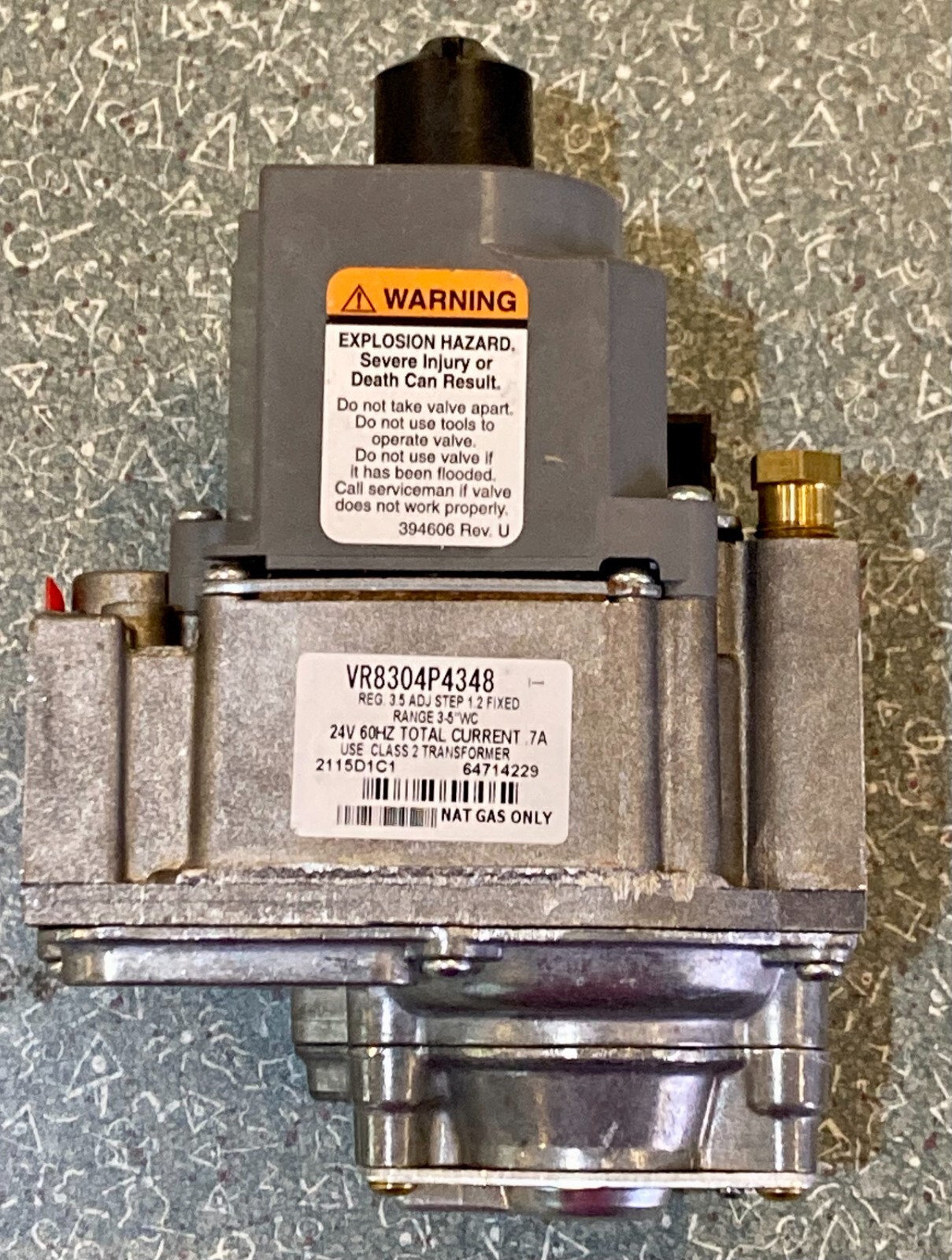 Honeywell VR8304P4348 Class 2 Transformer Furnace Control Gas Valve