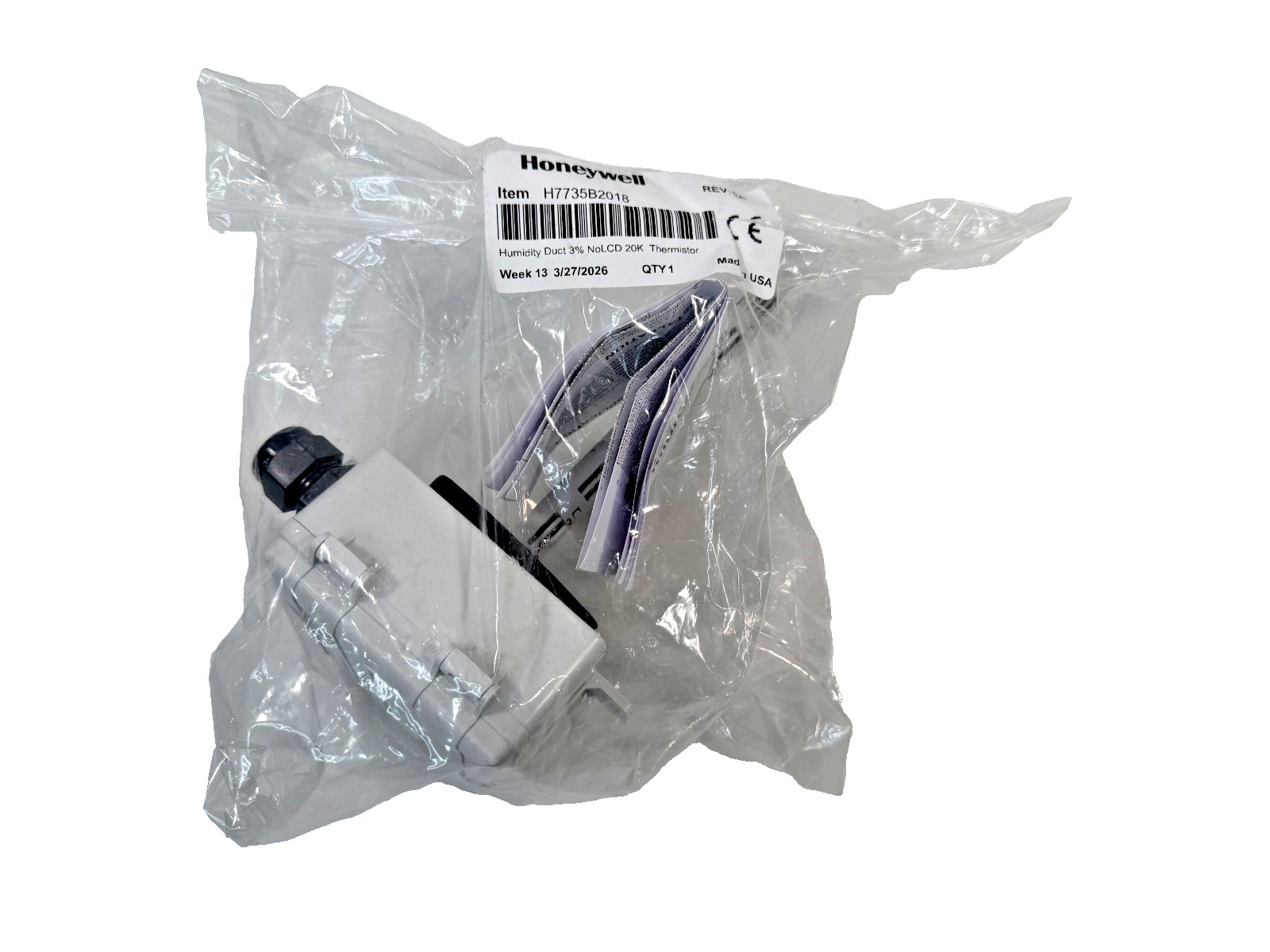 Honeywell H77 Series Humidity & Temperature Sensor H7735B2018 NEW