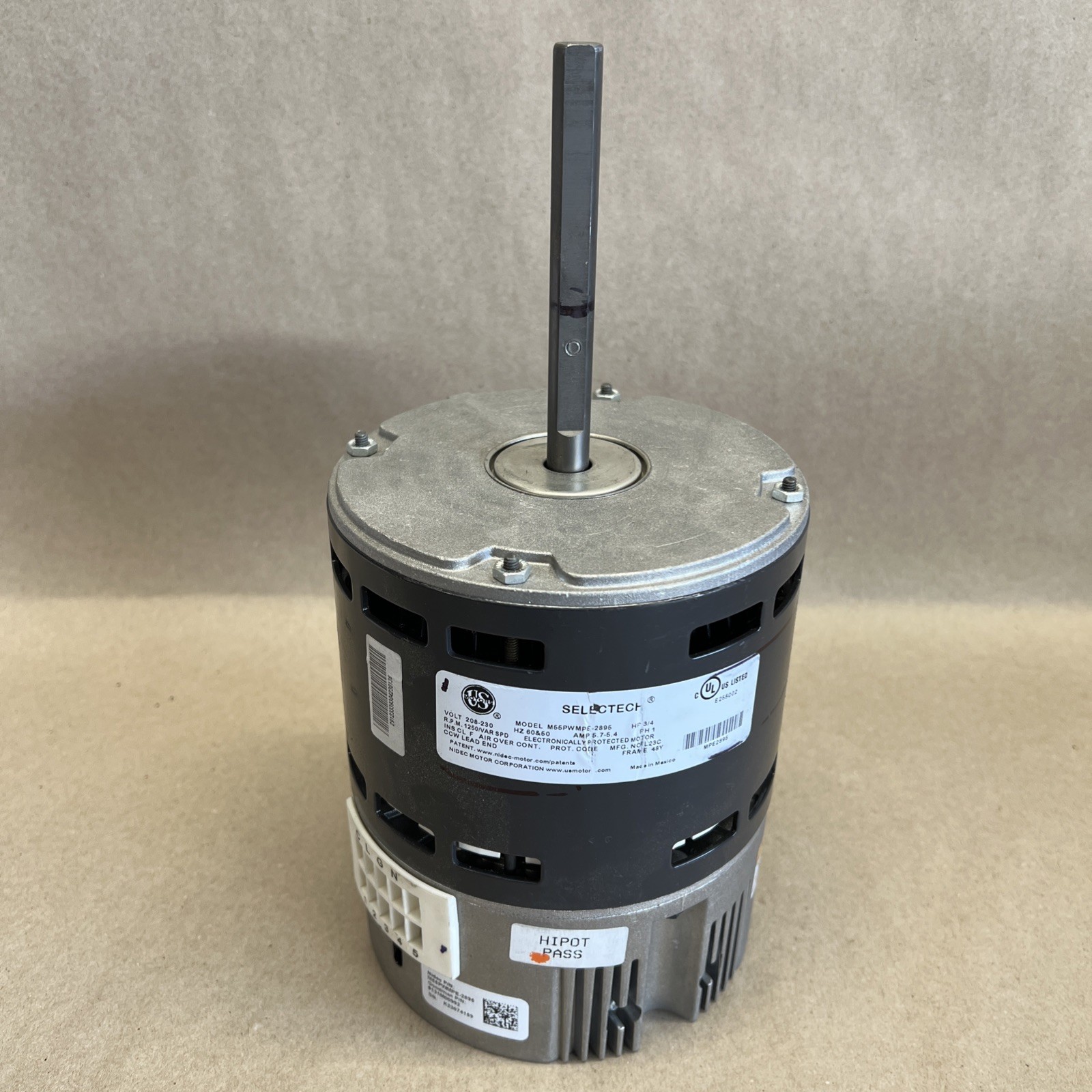 US MOTORS M55PWMPE-2895 FURNACE BLOWER MOTOR 3/4HP