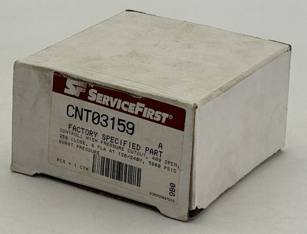 Trane CNT03159 High Pressure Switch 250/400psi 120/240V Saginomiya ACB-2UB243W