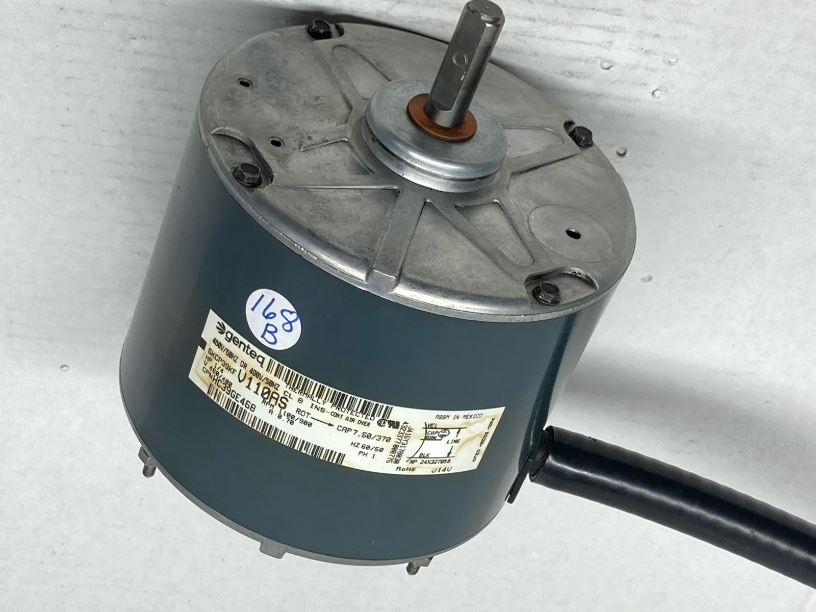 Carrier HC39GE468 Genteq 5KCP39KFV110AS Condenser Fan Motor, 1/4 HP 460V