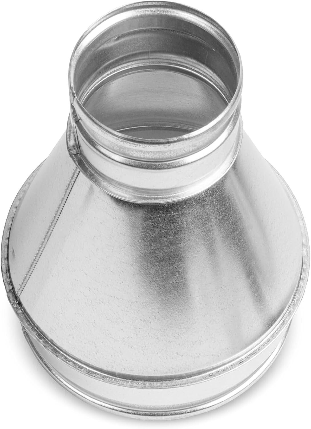 8 to 4 Inch Ventilation Duct Reducer – Galvanized Steel Round Connector – D…