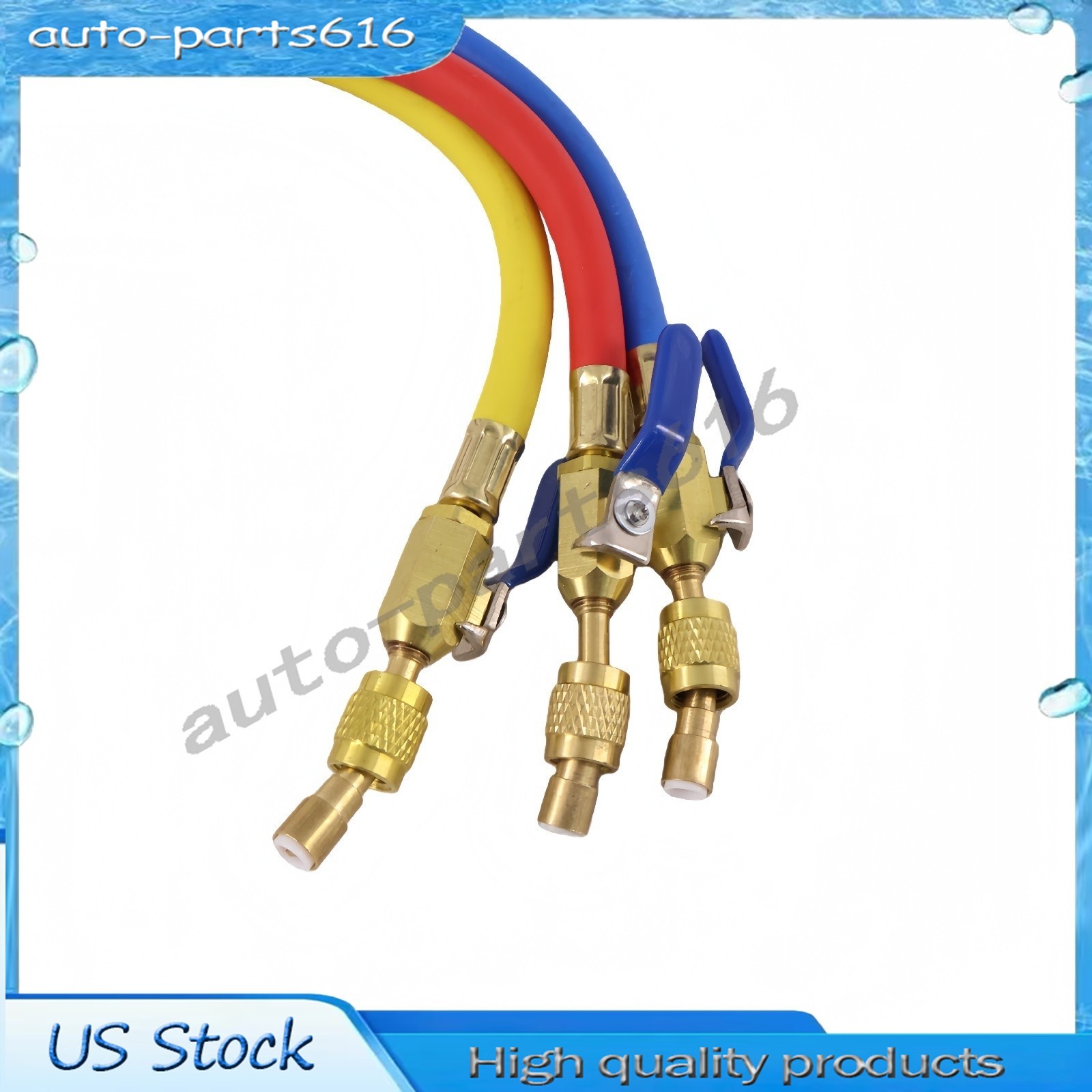 3Pack 29986 For R-410A Refrige Plus II 1/4″ Hose with Compact Ball Valve 72″ NEW